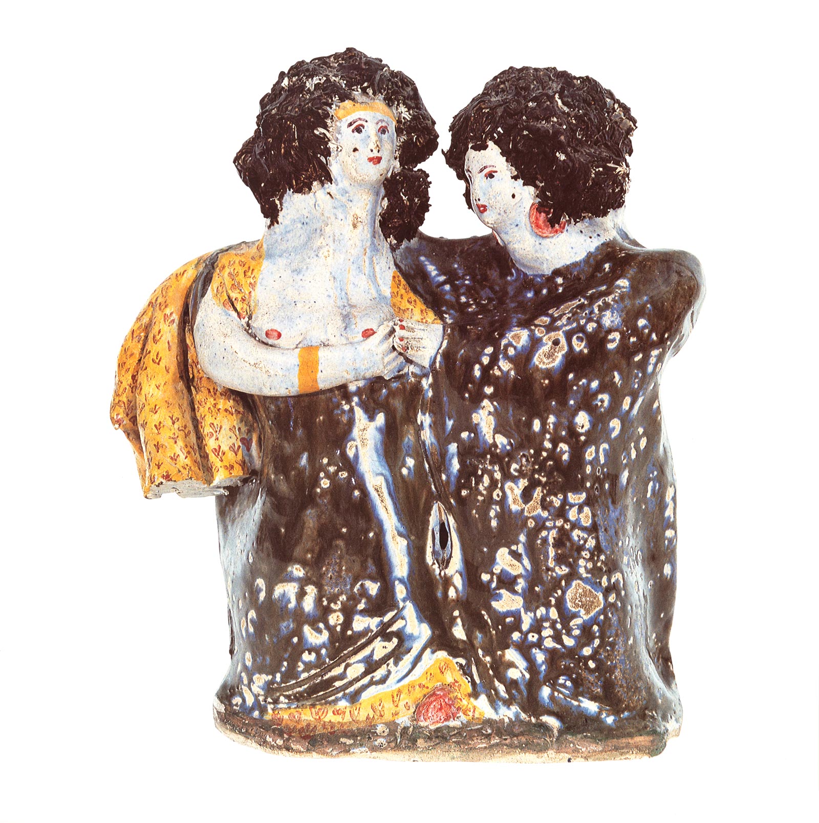 Two figures, c1968Glazed ceramic stonewareHeight 21cm