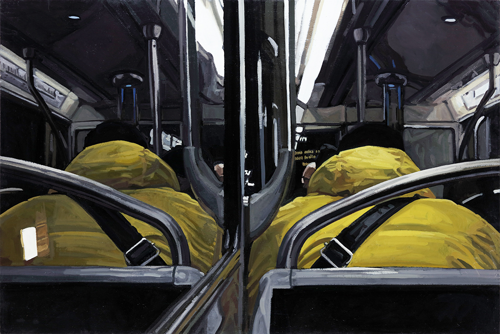 enuaJ/Jaune, huile sur toile, 146 x 97 cm, 2015