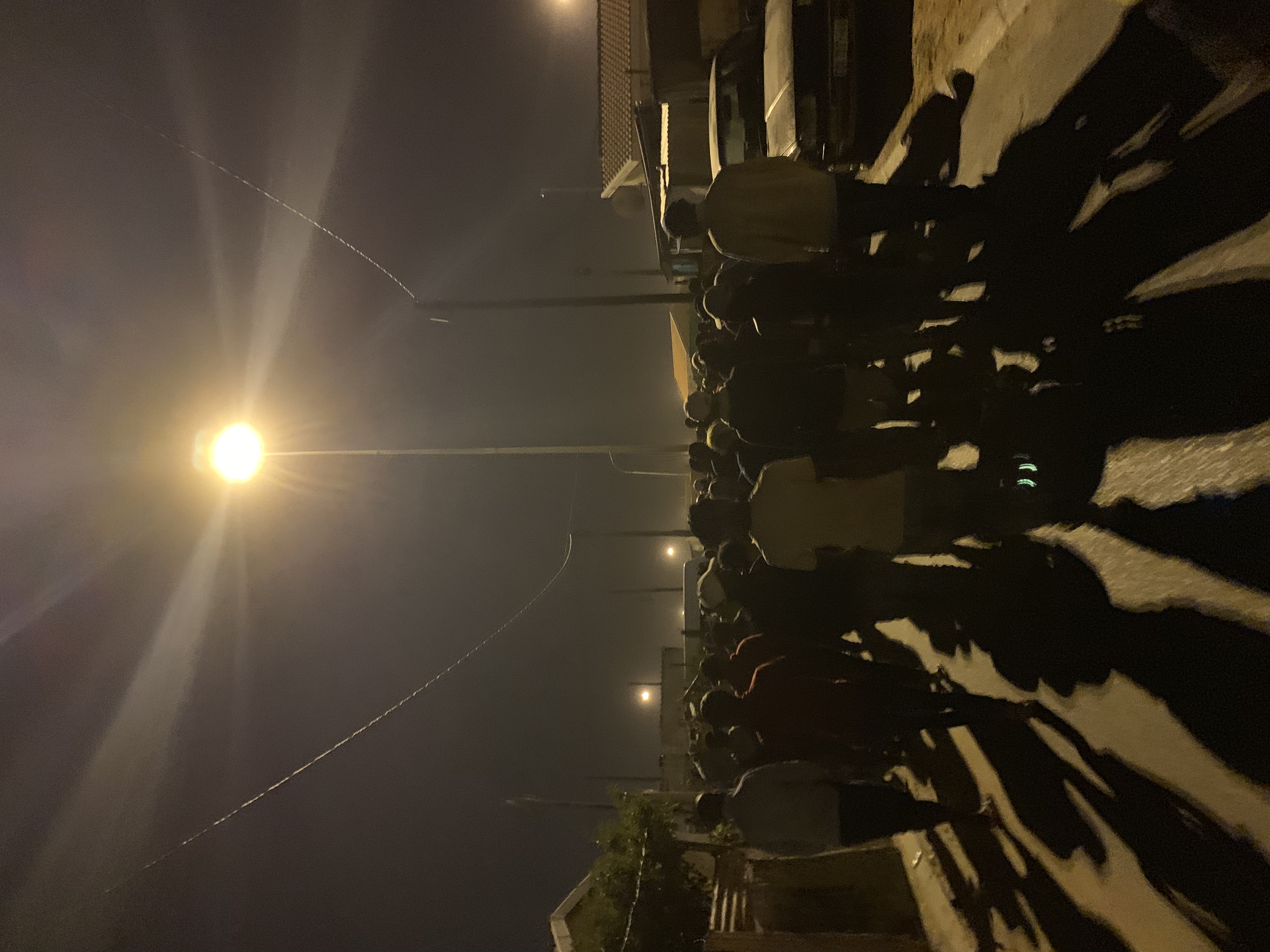 A protest against the installation of high-mast lighting by NGO Social Justice Coalition