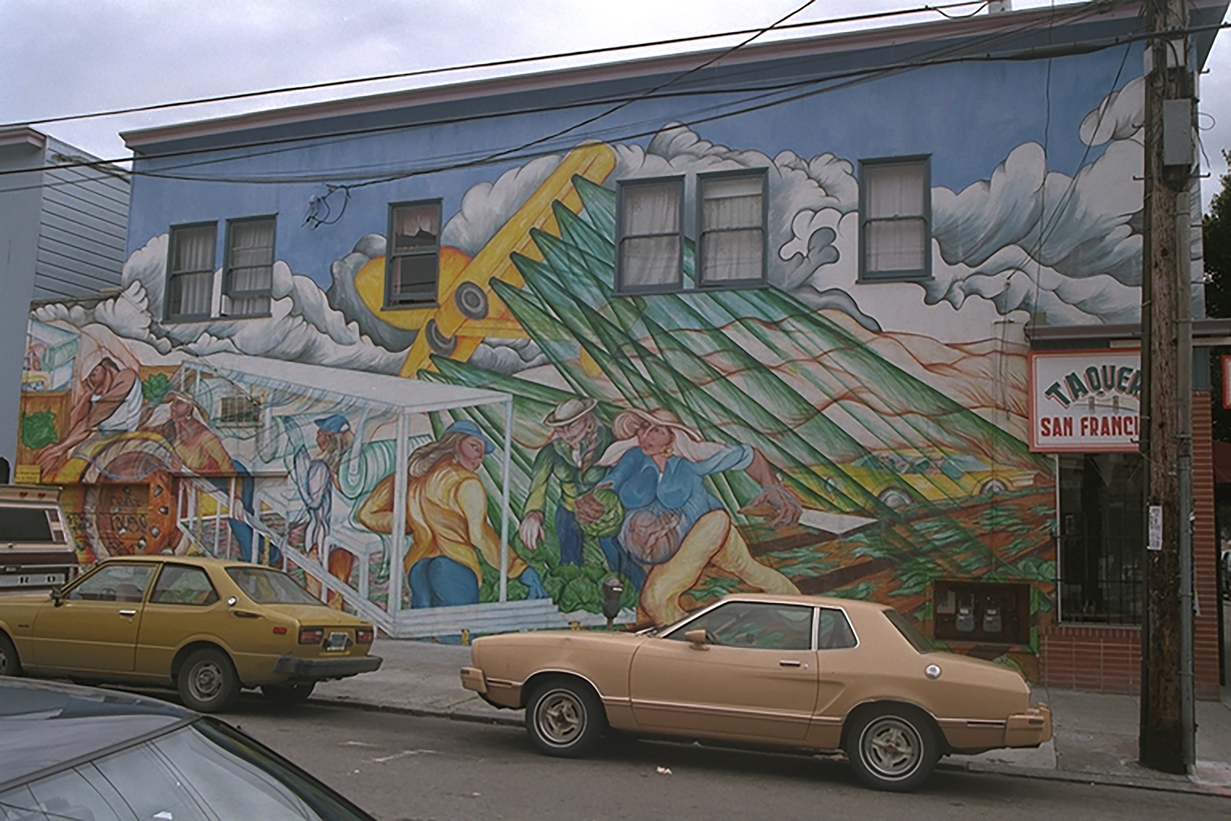 Las Lechugueras mural, 1983. Photo by Chris Carlsson.