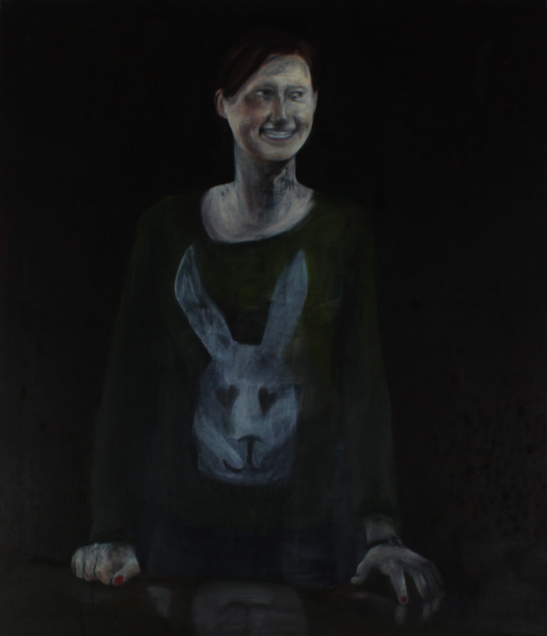 follow the white rabbit or it will follow you | 100×120 cm | oil on canvas | 2015