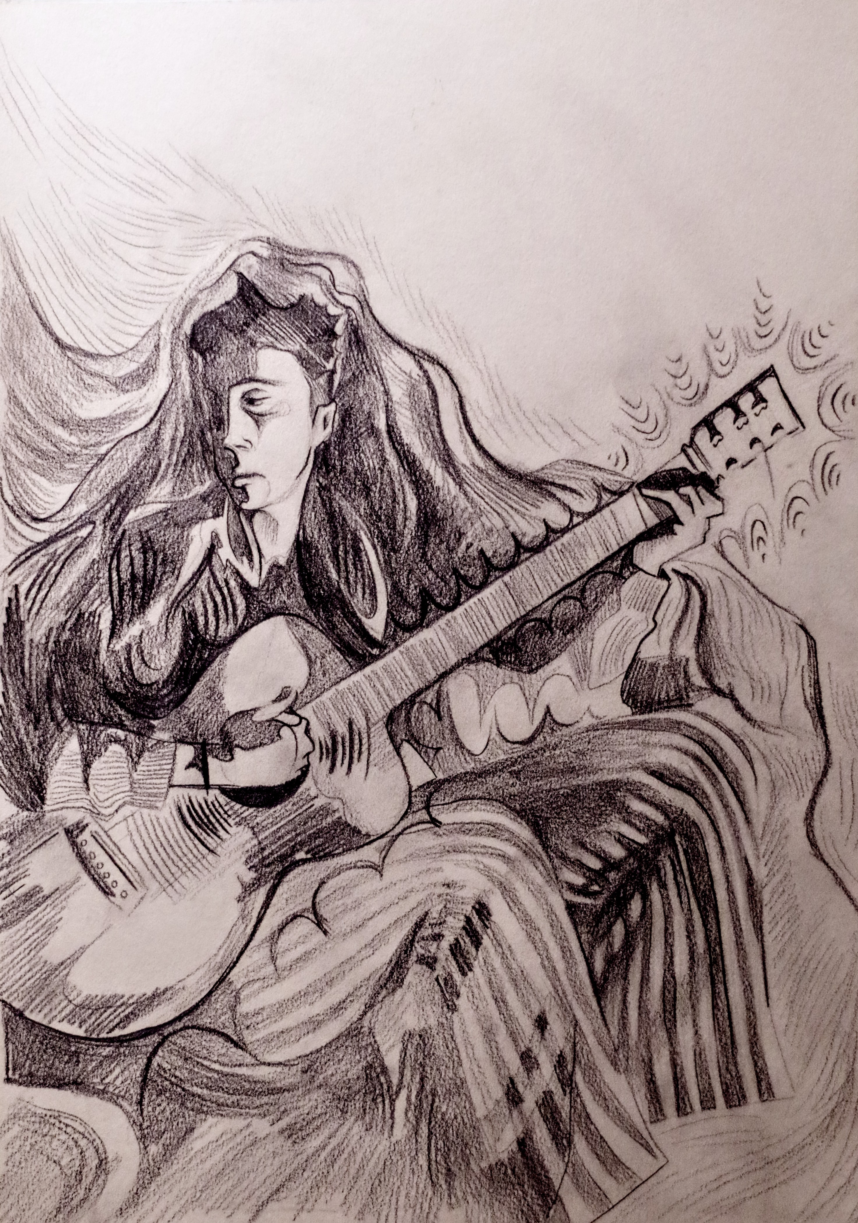 Cloak of shadows - Pencil