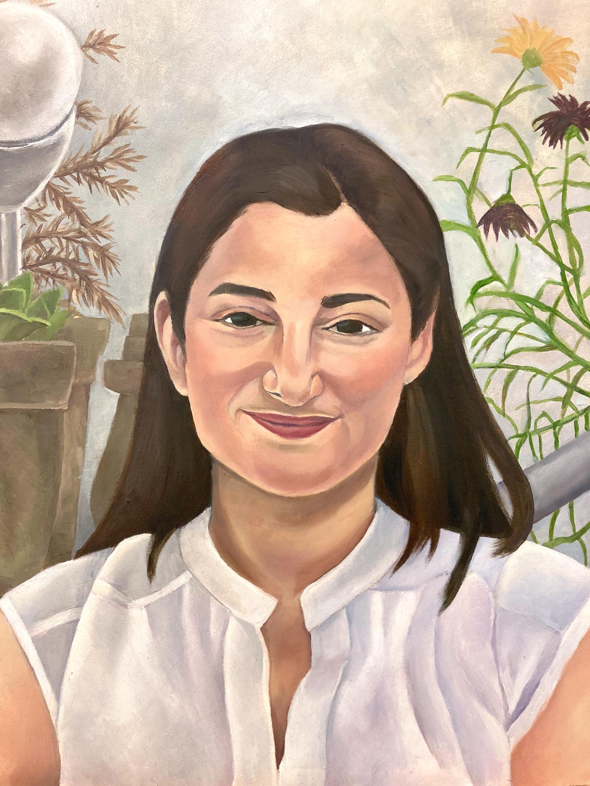 Balcony, oil on cardboard, 2021, 30x40cm