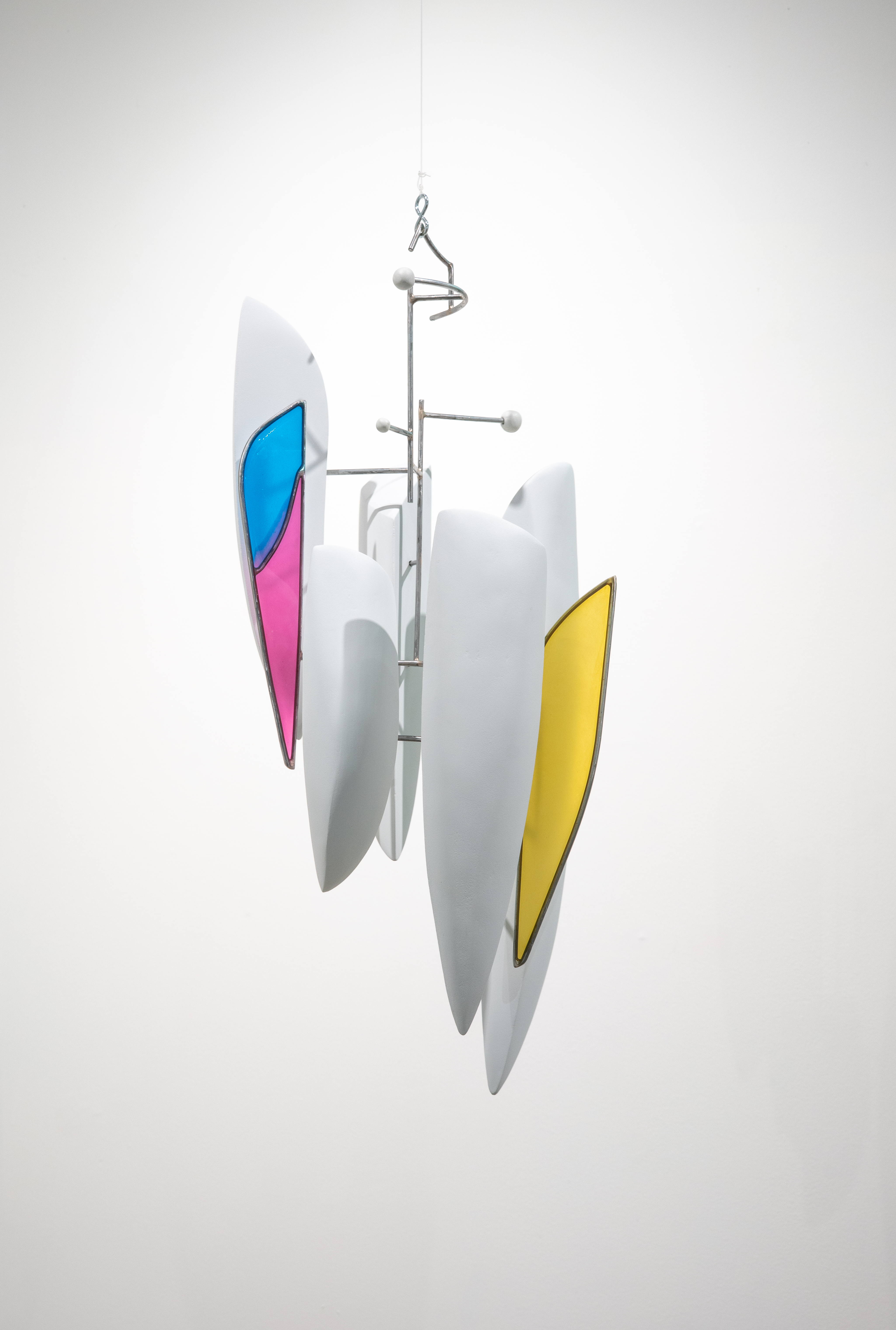 Above the Horizon, 2025, Steel from salvaged elections signs, foam, aqua resin, enamel, epoxy resin, epoxy clay, 21 x 10 x 8 inches