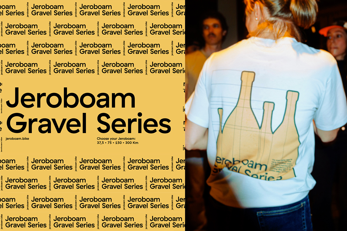 Jeroboam Gravel Series, identity e graphic system, 2024. In collaborazione con PoliedroStudio. Photo © Jeroboam Gravel Series.