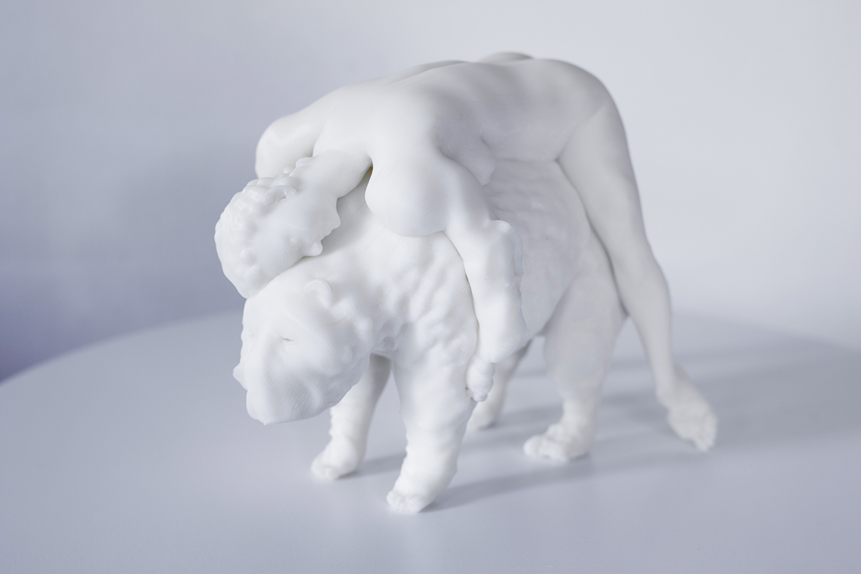 Teddy, 2010, 7” h x 8” w x 5” d, rapid-prototype printed acrylonitrile butadiene-styrene plastic