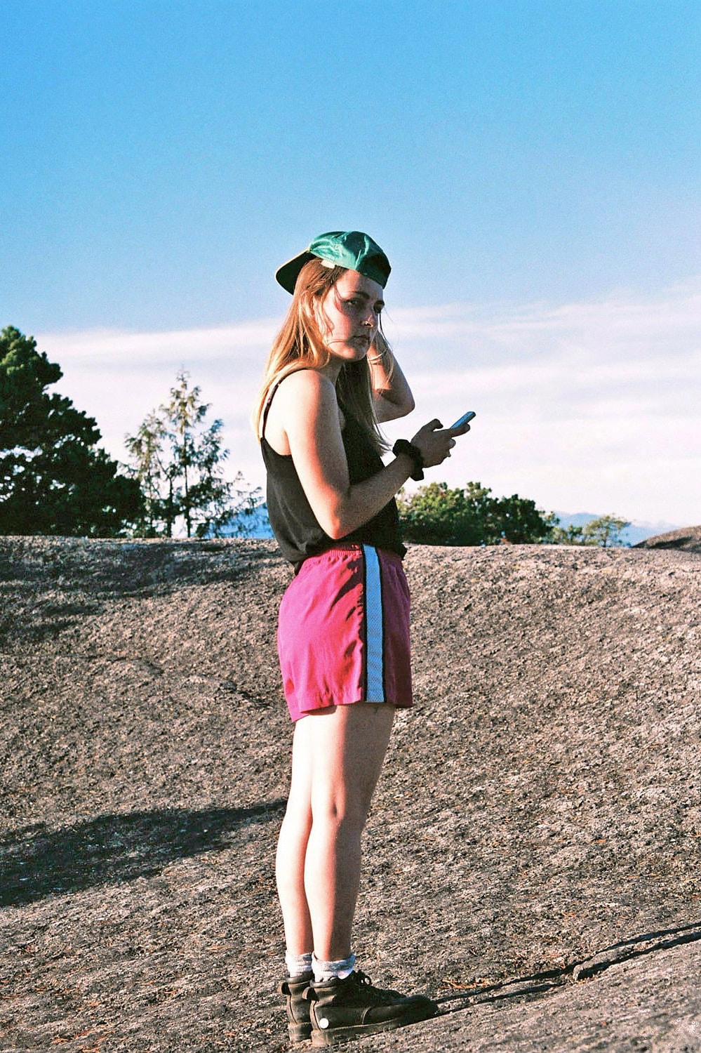 Lizzi on a rock