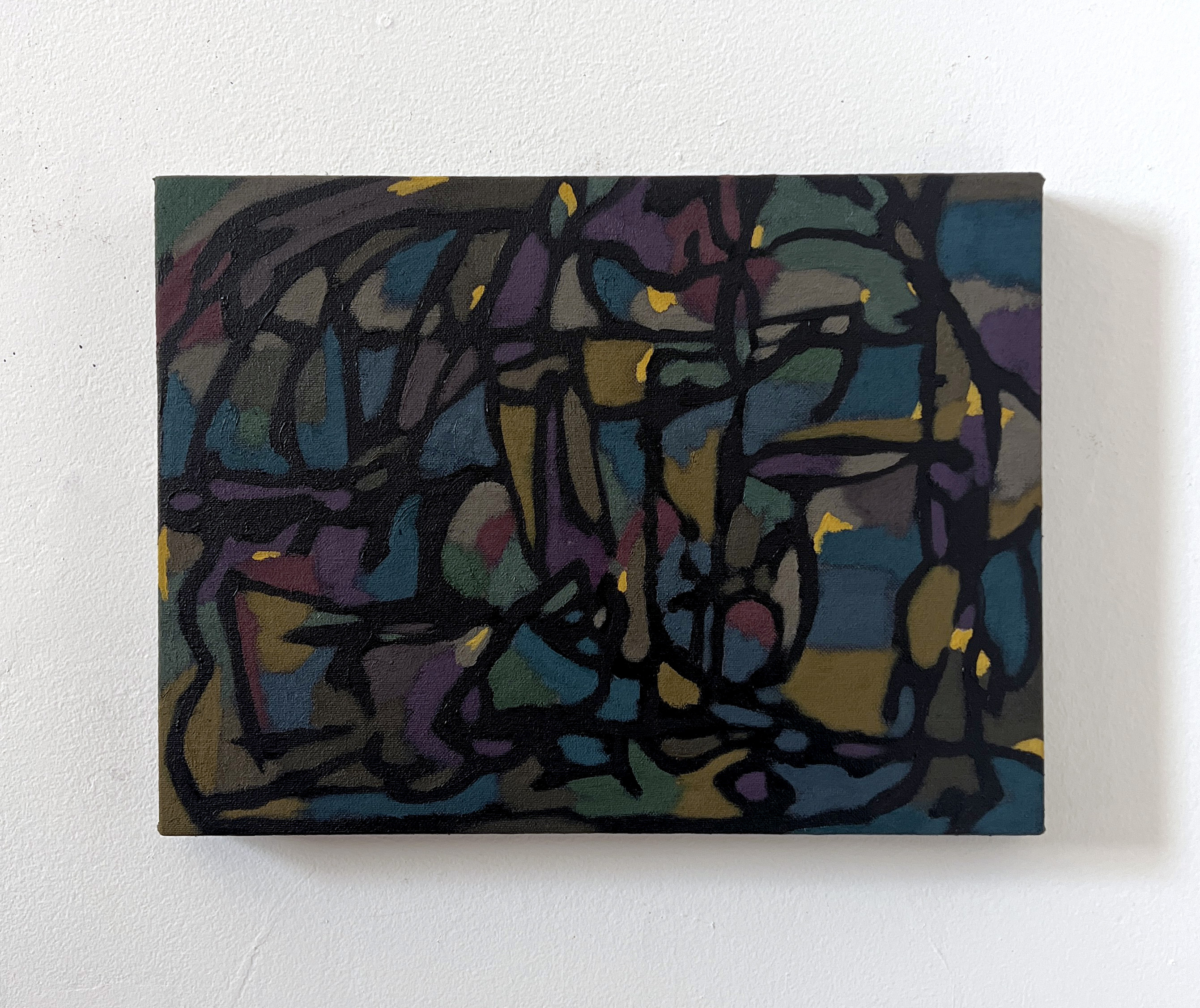 Midnight Zagreb, 2023, oil on linen on panel, 9 x 12 inches