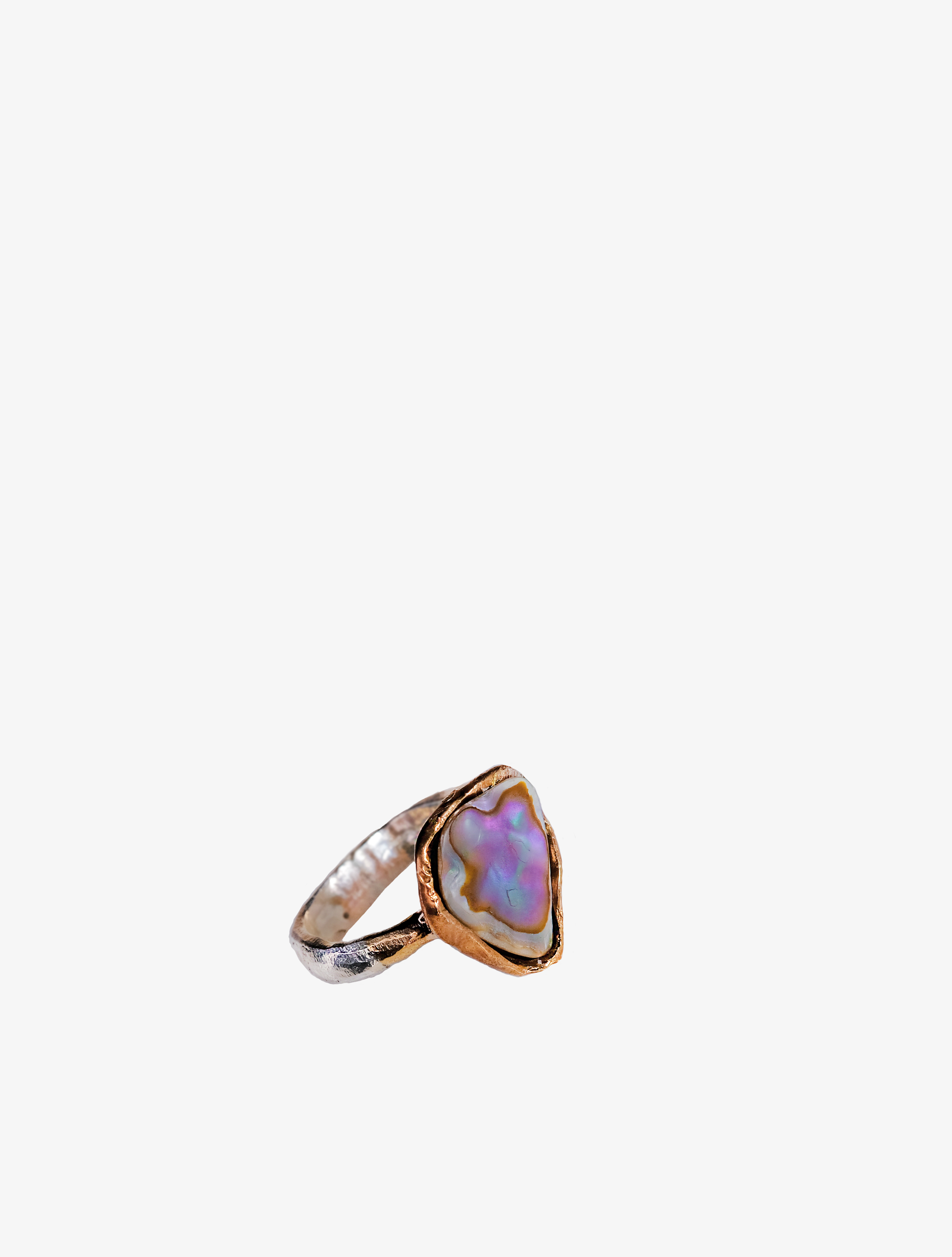 Silver Red Bronze Opal