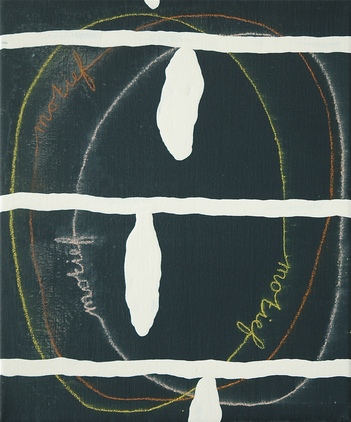 Untitled 2010, acrylic, color pencil and alkyd on canvas, 30 x 25 cm, private collection