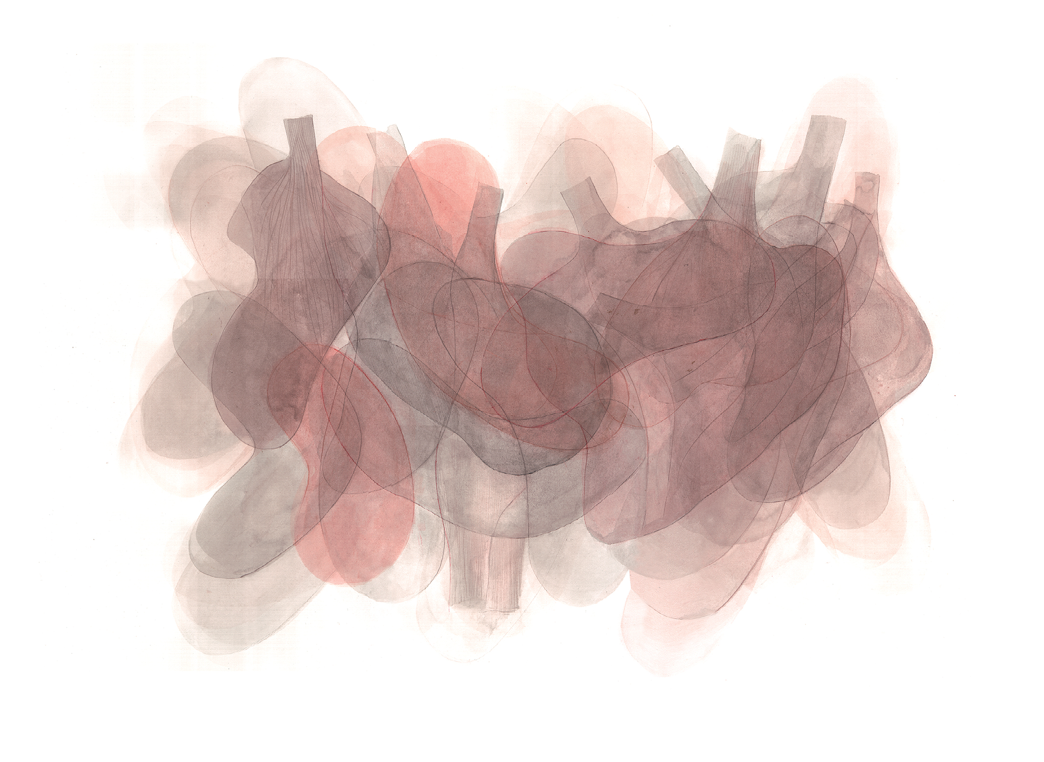 Glamour II; #7, 2020, Acrylic Ink on Paper, 56x76 cm.
