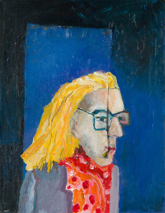 Red Scarf — 45.5  x 35.5 cm Acrylic on Canvas (2021)