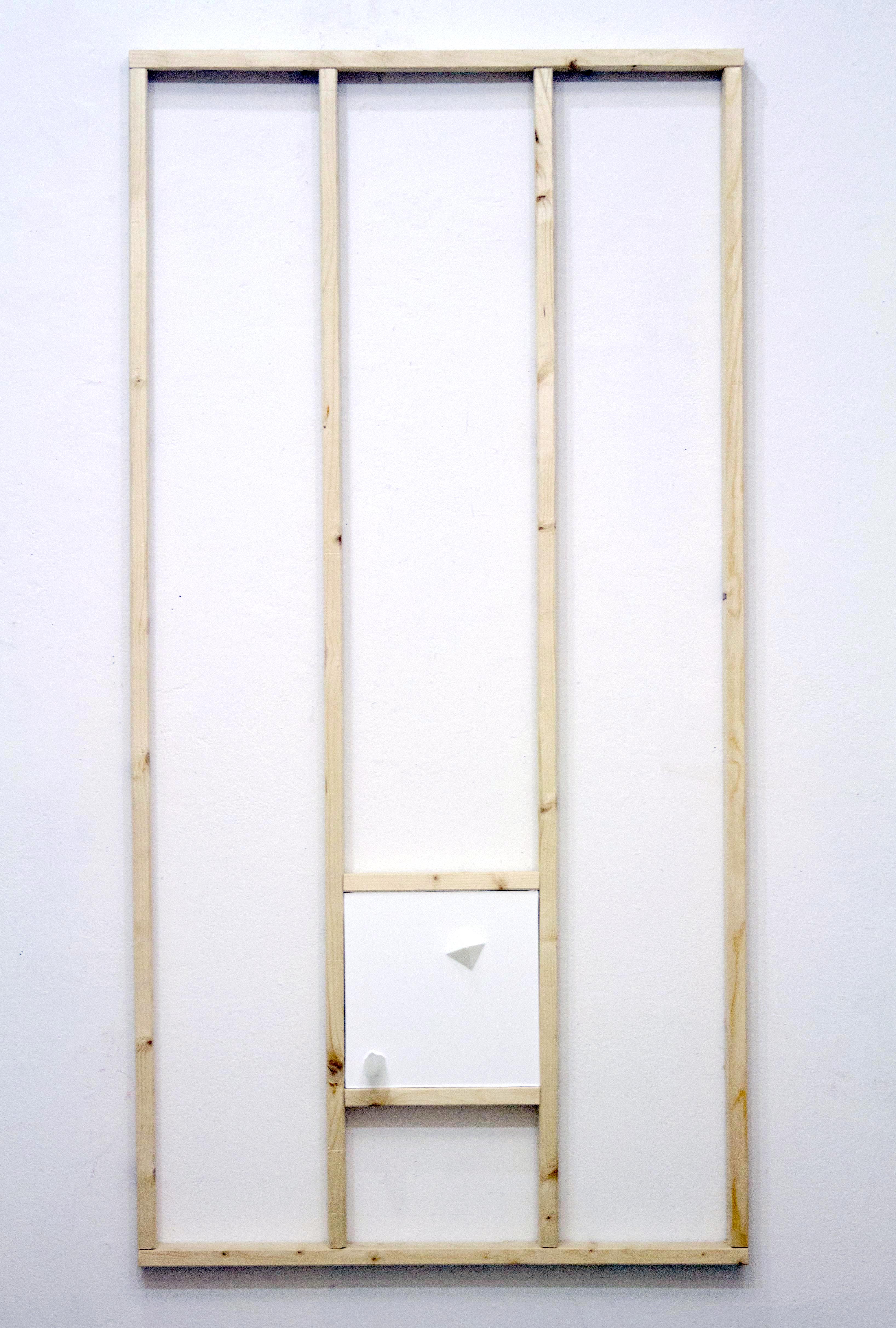 When It Comes Through, 2018, 48"x24"x4". Wood, screws, urethane resin, epoxy resin