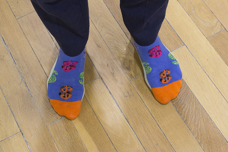 Andy Warhol ; Dollar, combed cotton, Happy Socks limited edition, 41-46.
