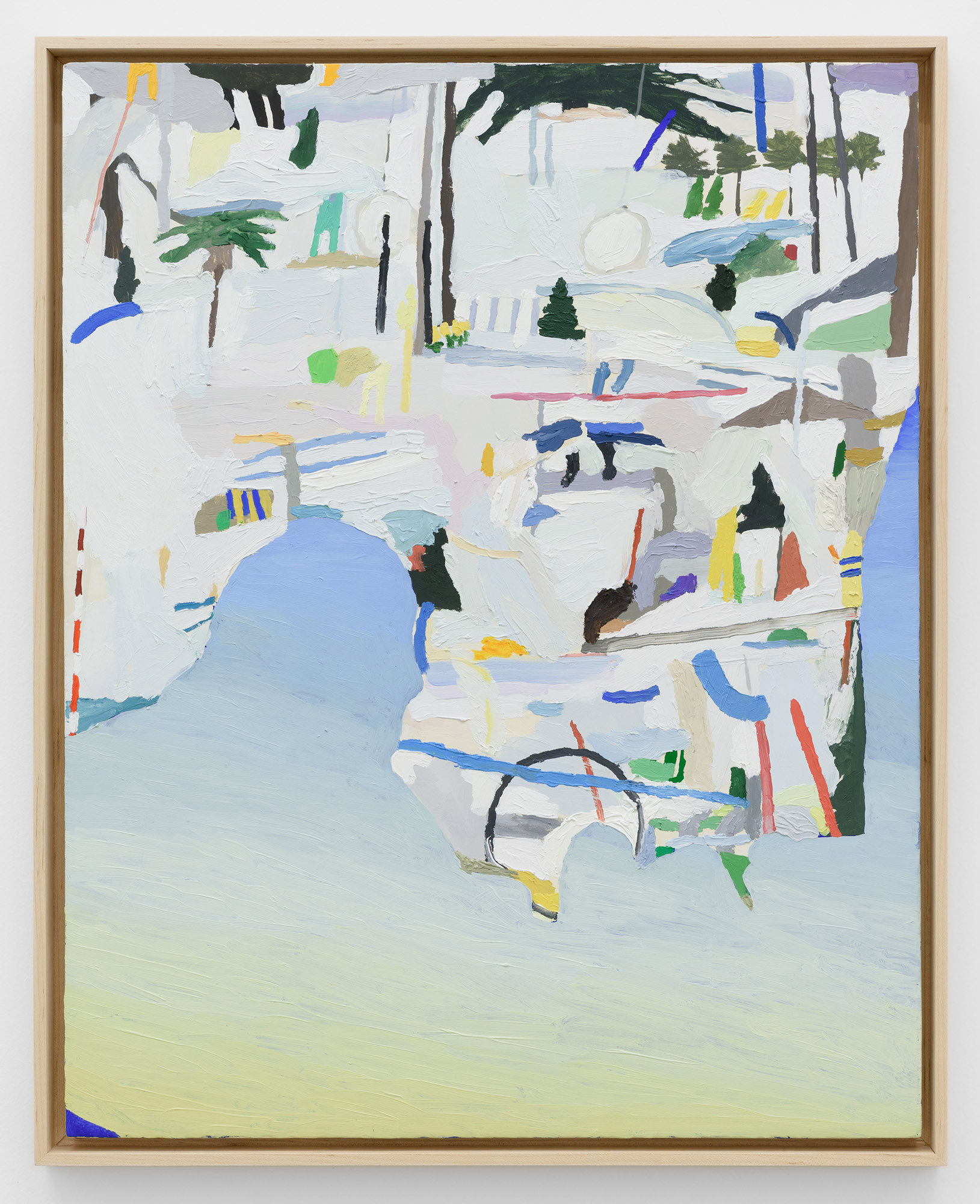 Trees, Snow, Crowd, Sky, 20 x 16", 2021