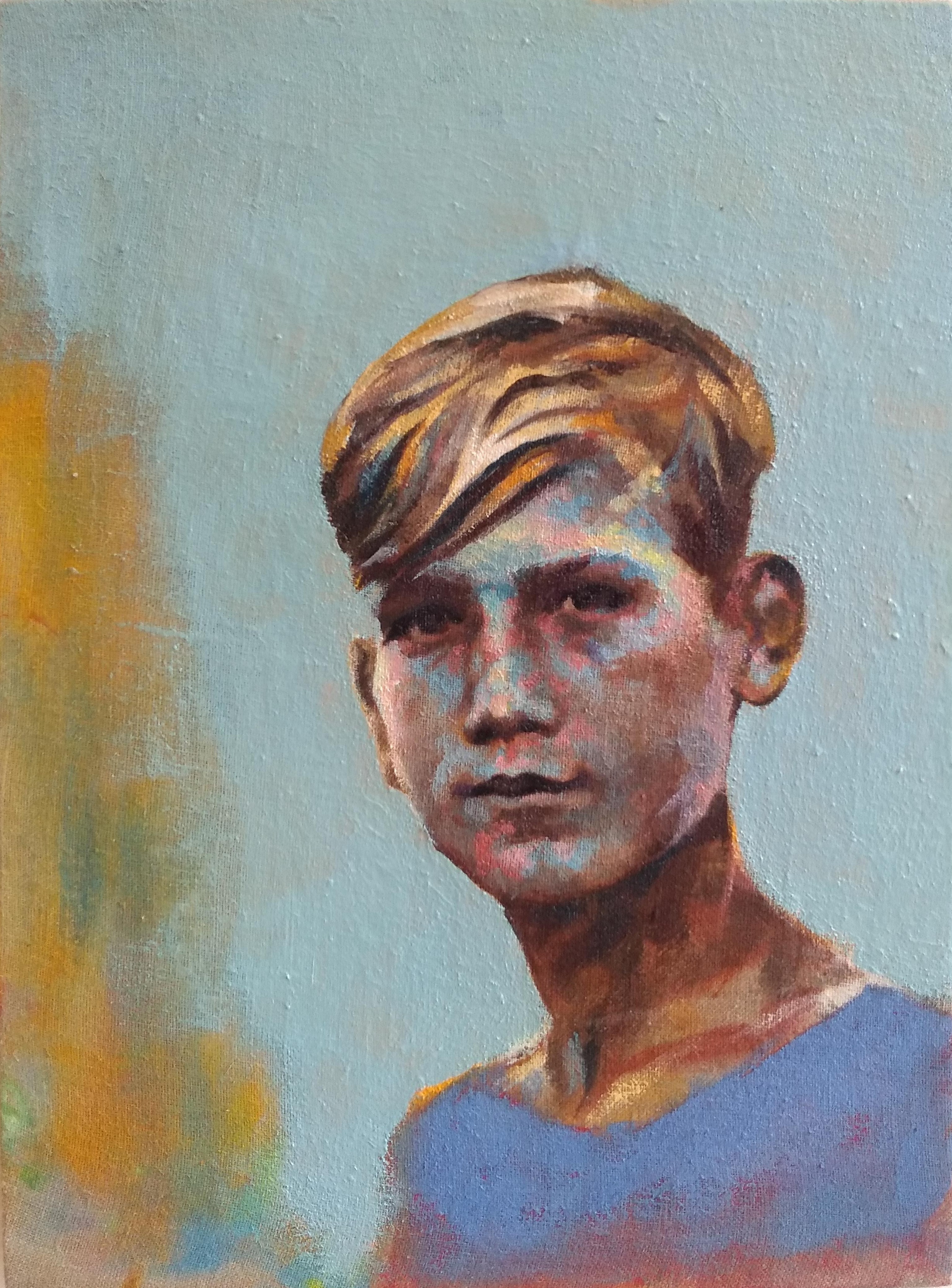 History Revision 9 - 20cm x 25cm - oil on a painter's rag SOLD