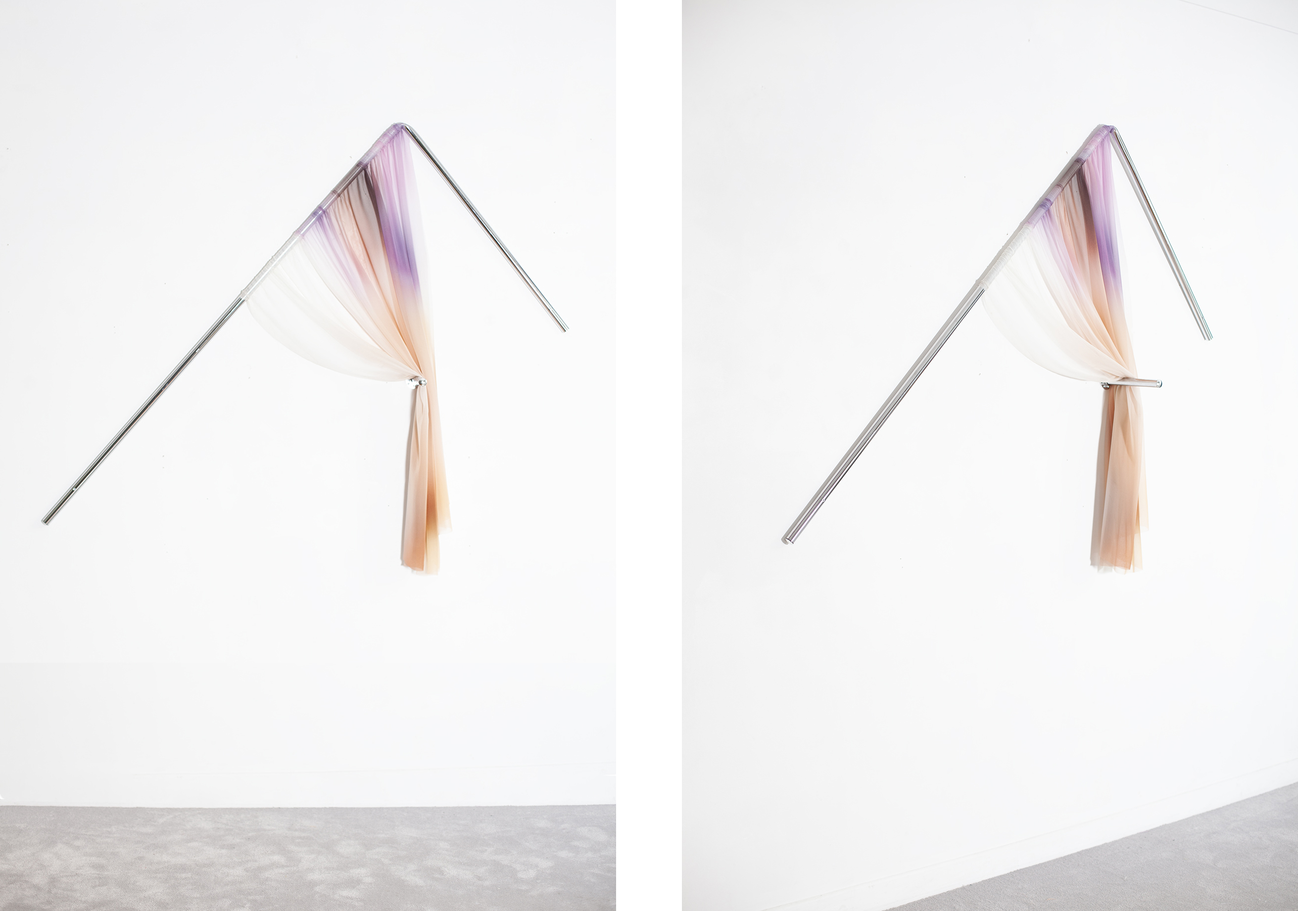 How to drape Prince’s Lovesexy album cover, chromed steel and printed silk. 2024