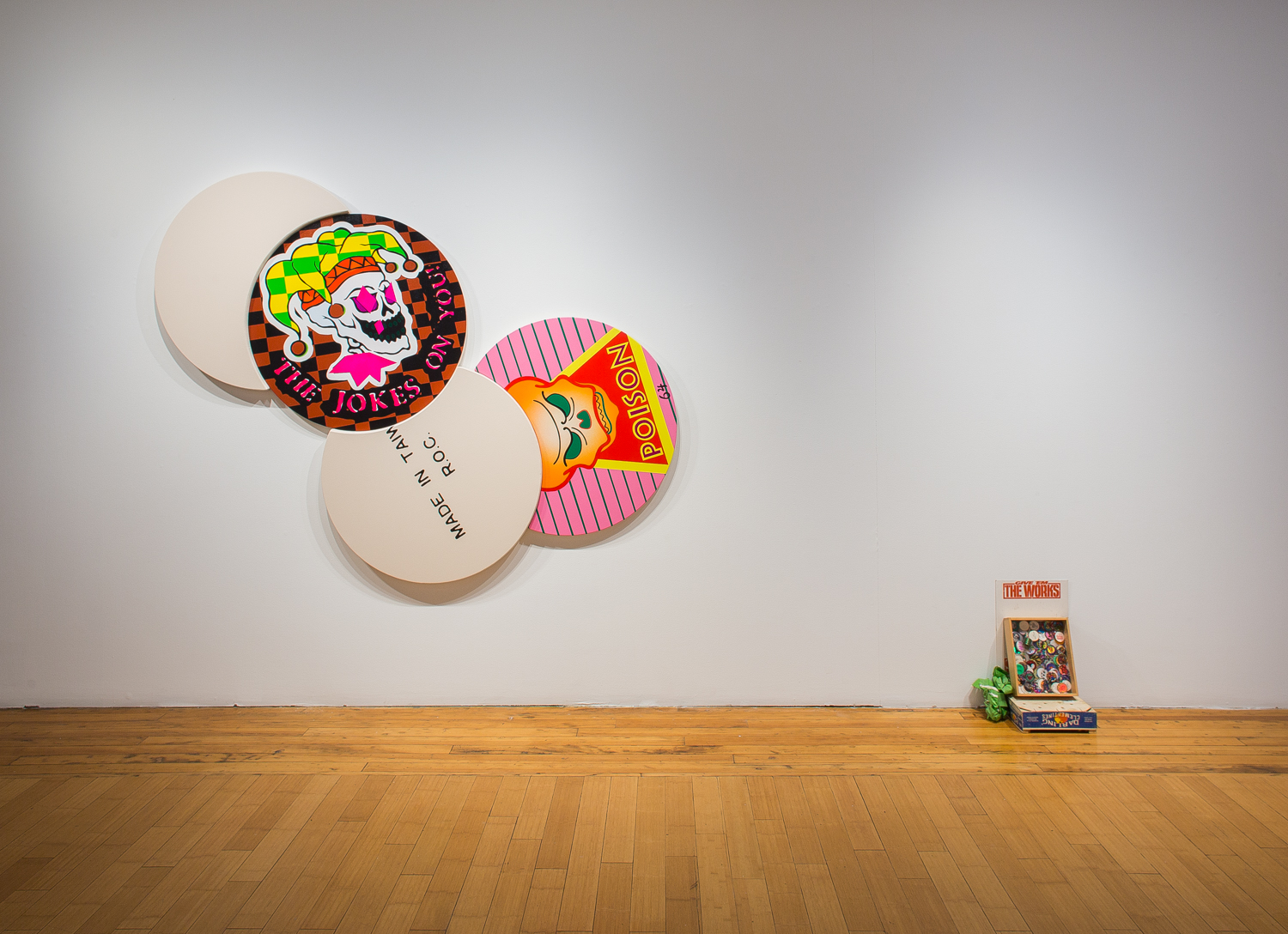 spray enamel, acrylic, and latex on canvas over panel (4 parts) 64 x 88 in. 2019