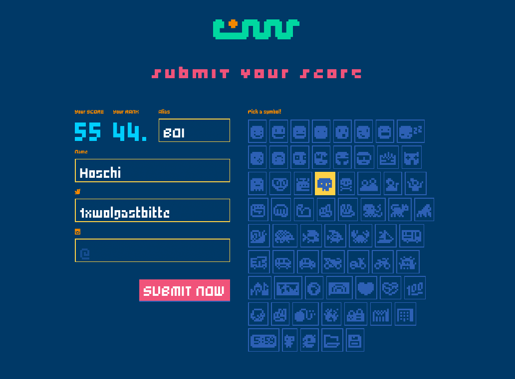Highscore Entry Form
