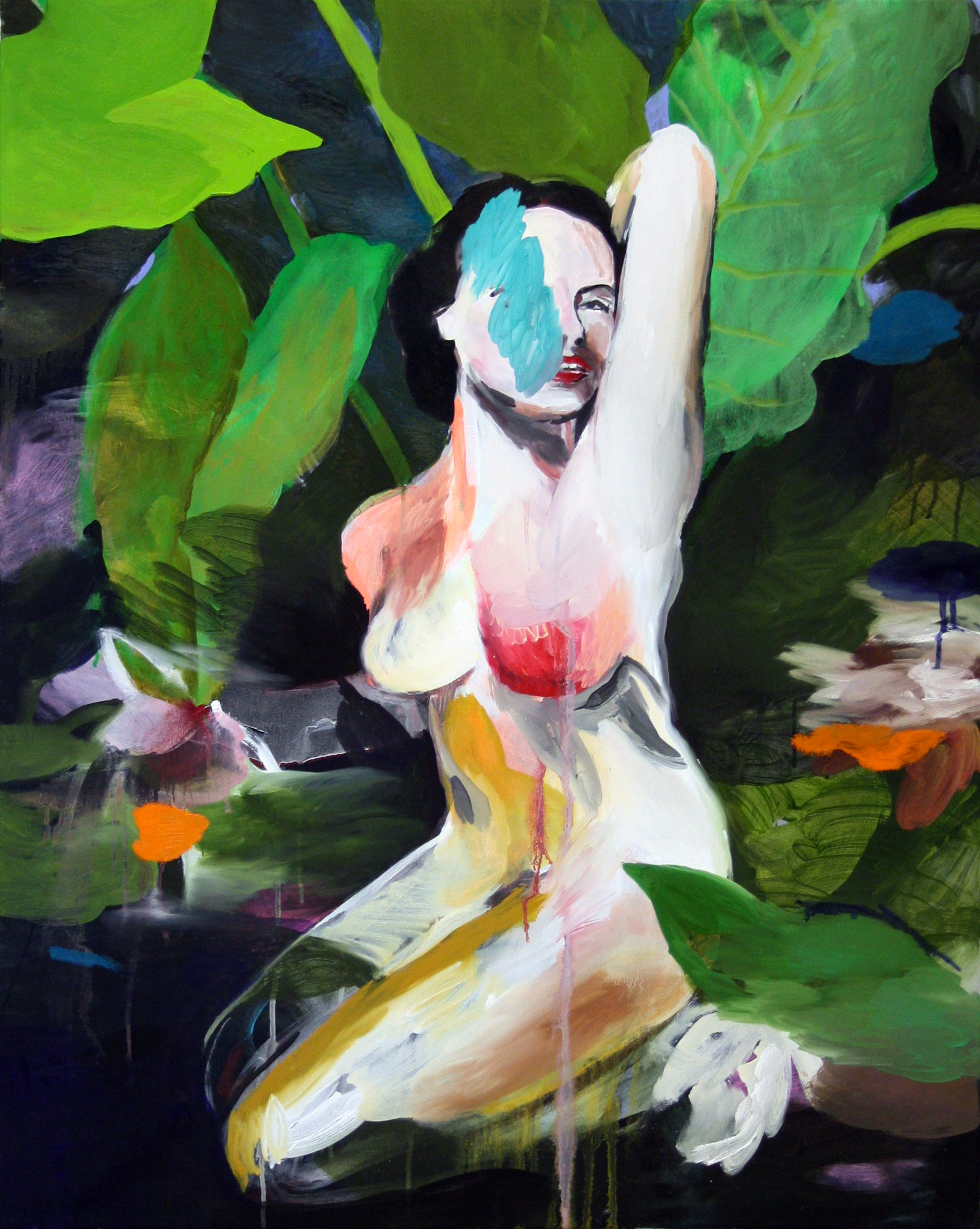 Jungle, acrylic and oil on canvas, 100/80 cm