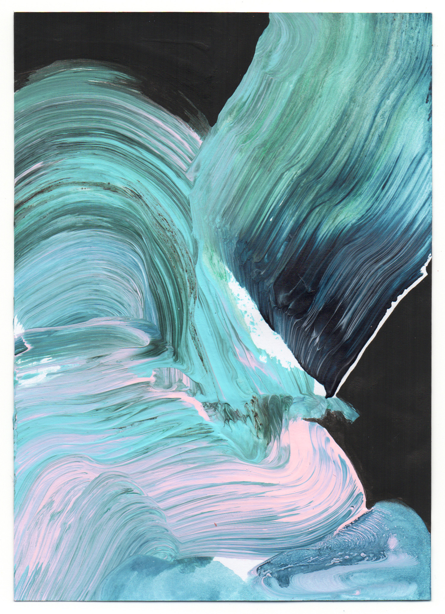 Untitled 346, 2017, Acrylic on paper, 14.8x10.5cm