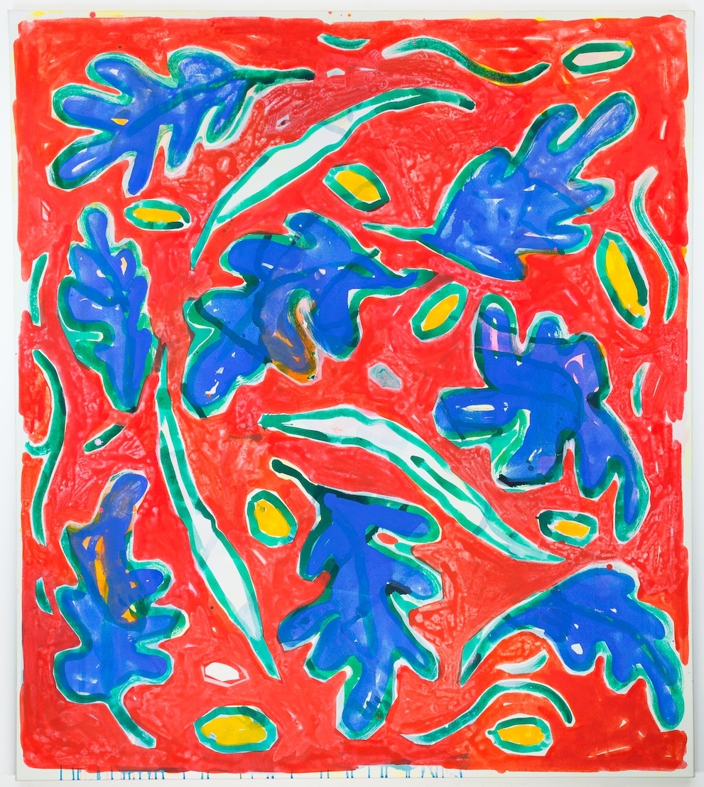 nature morte, 2024, Flashe and acrylic on canvas, 63.5 x 72 in.