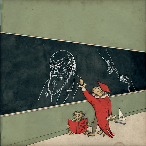 Cover LA Times Book Review section: Monkey Girl: Evolution, Education, Religion, and the Battle for America's Soul by Edward Humes (Author)