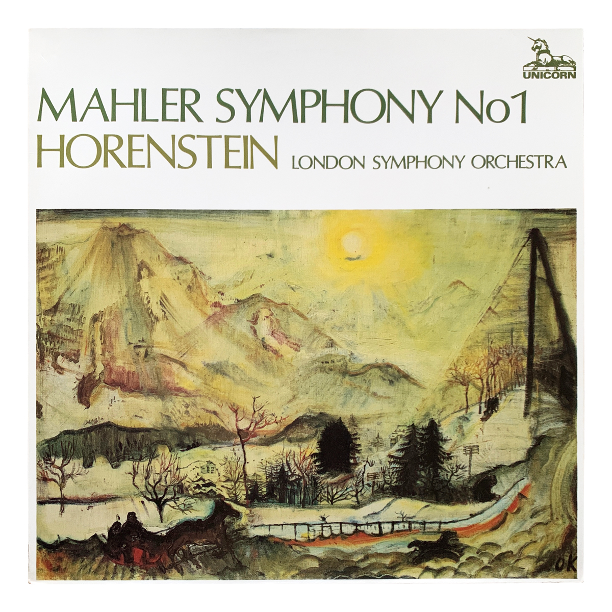 Unicorn Records (1) RHS 301 Gustav Mahler - Symphony No.1 in D major London Symphony Orchestra - Jascha Horenstein Design: Oskar Kokoschka (artwork)