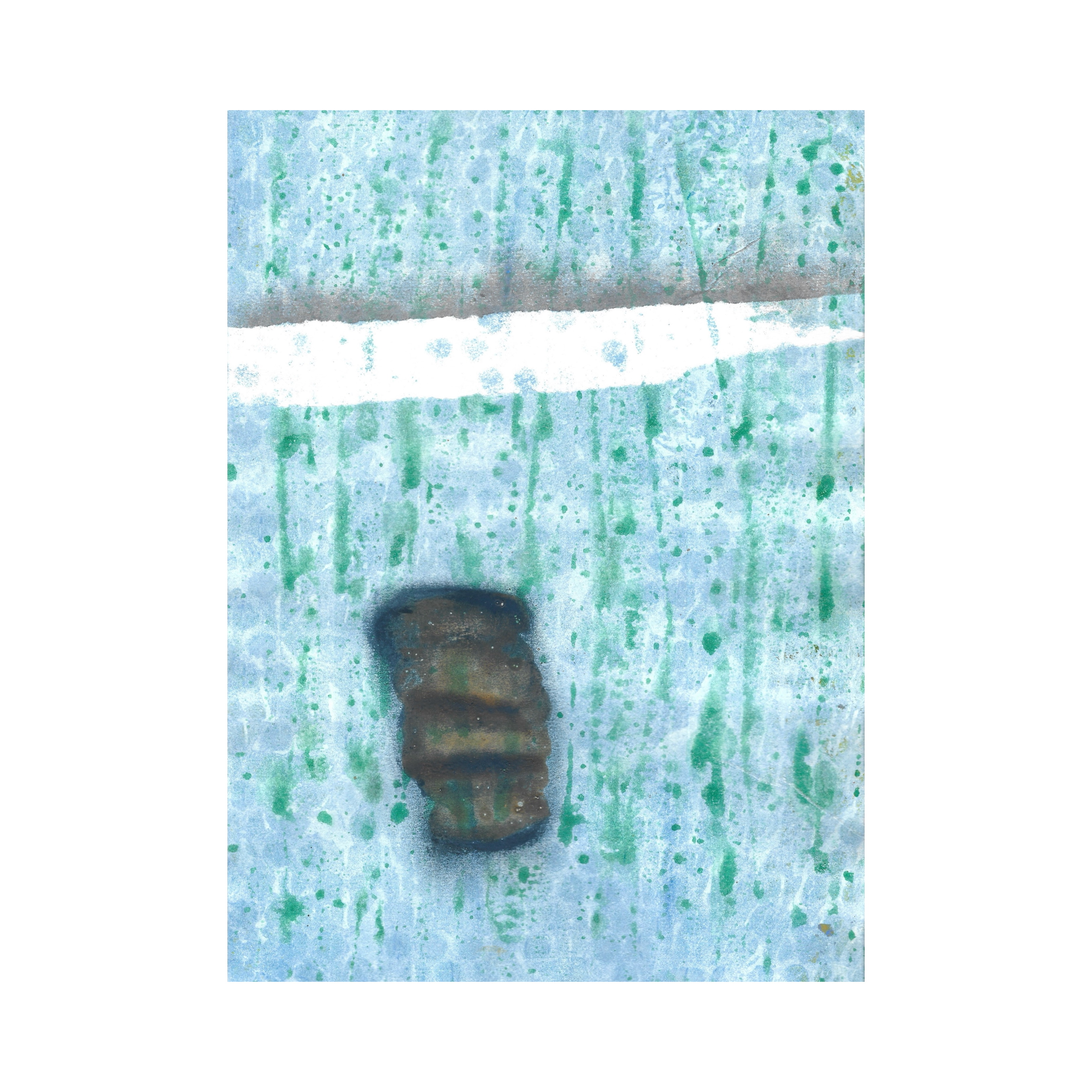 Wrapper, 2025, acrylic and oil pastel on 220gsm paper, 29 x 21cm