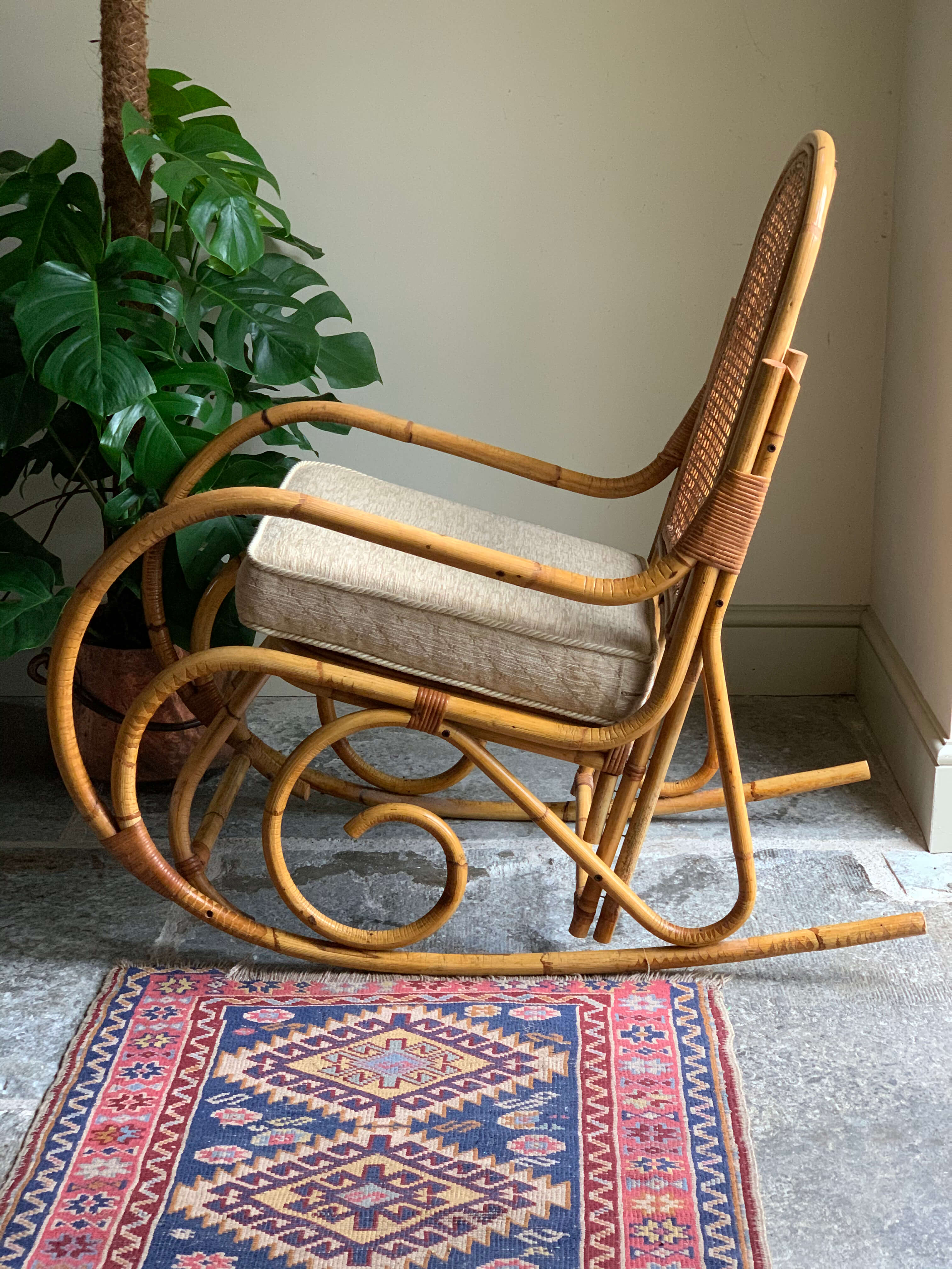 Vintage cane shop rocking chair