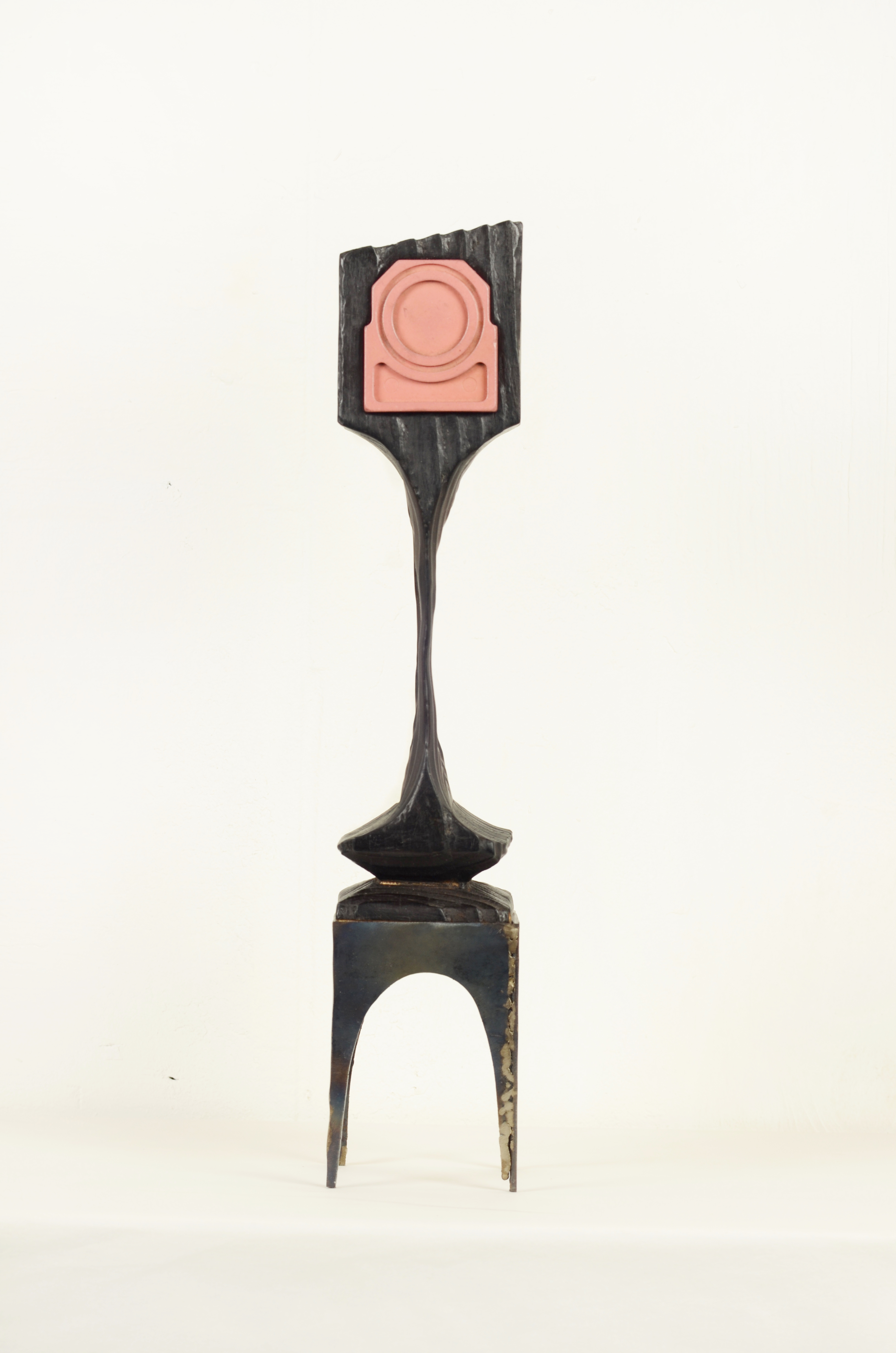 Sóma, 2021. Wood, steel, found object. 40cm Milo Kester