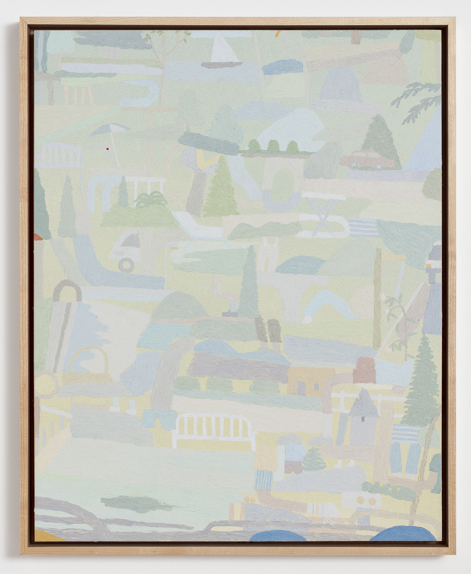 Traffic Light, Steering Wheel, Knees, Lawn, 20 x 16", 2022