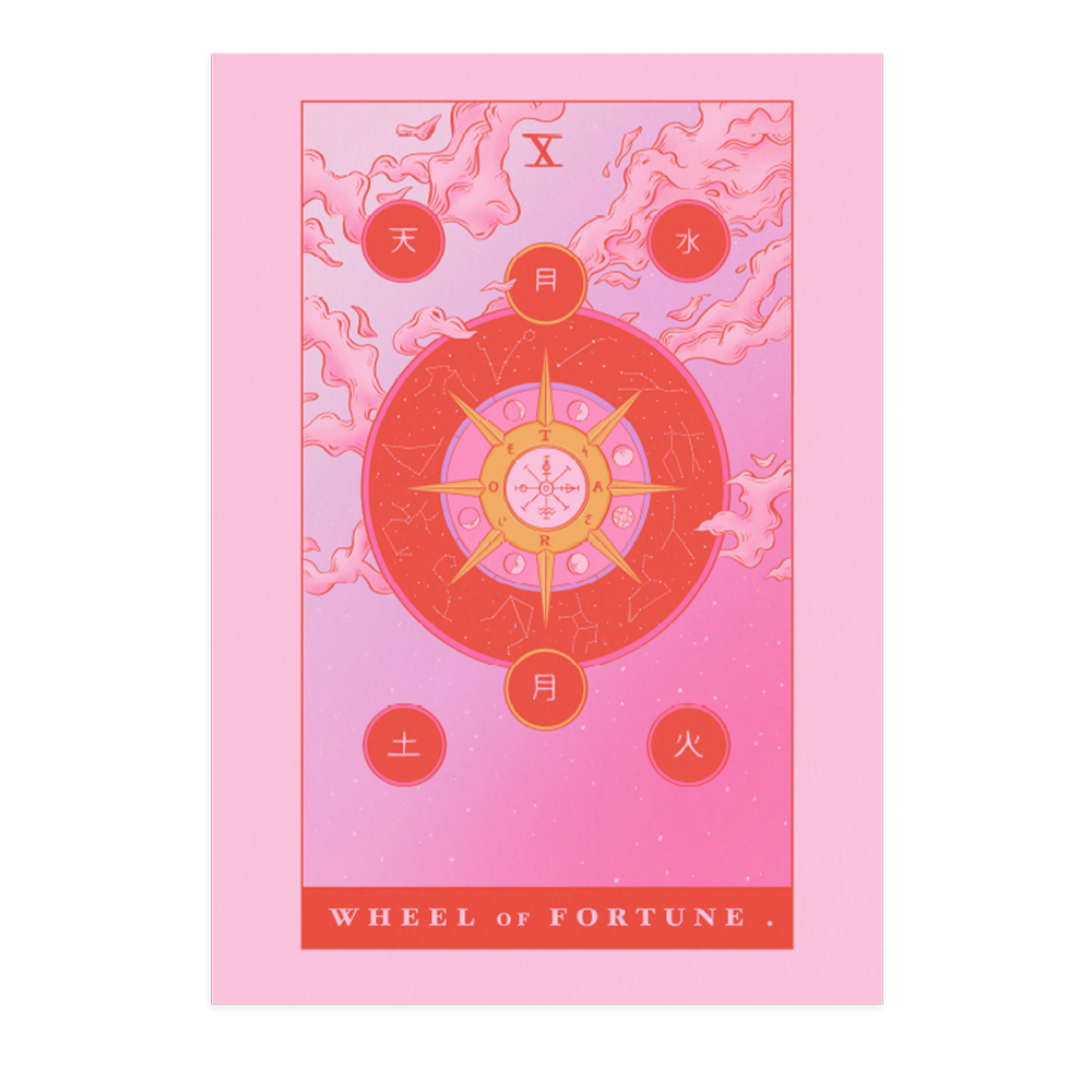 WHEEL OF FORTUNE ART PRINT $15