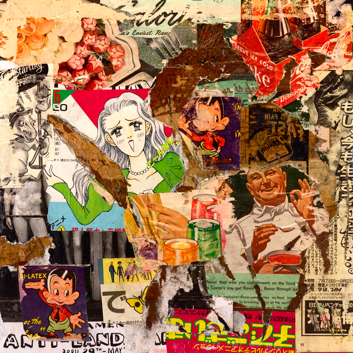 Daily Image Overload, 2022collage on board12” x 12