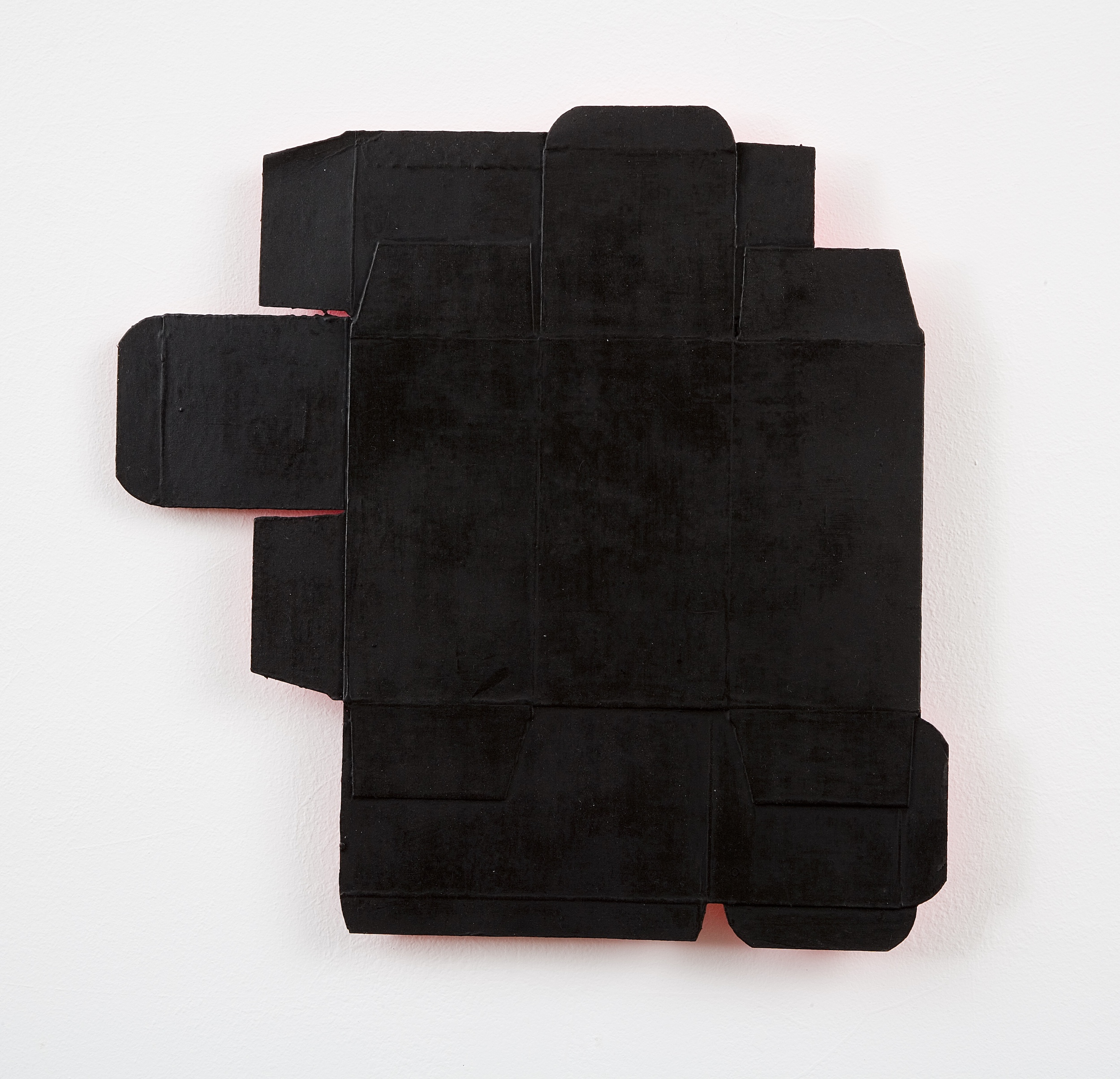  Black Field, 2007. Oil and acrylic on folded medicine box – Sizes and dimensions variable