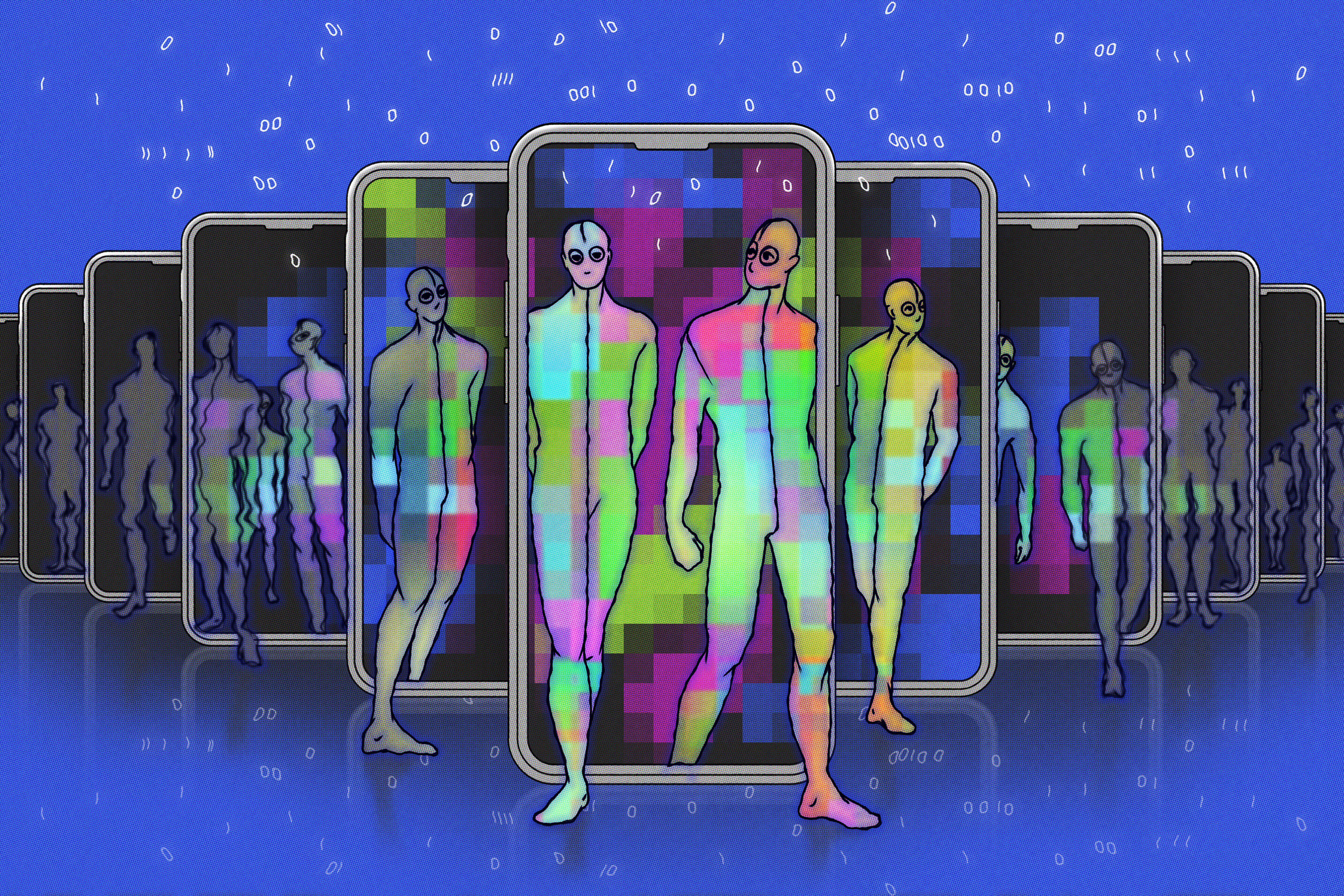 "Smartphones Are About to Get an AI Boost. Here Are the Stocks to Play the Revolution." Illustration by Carolina Moscoso