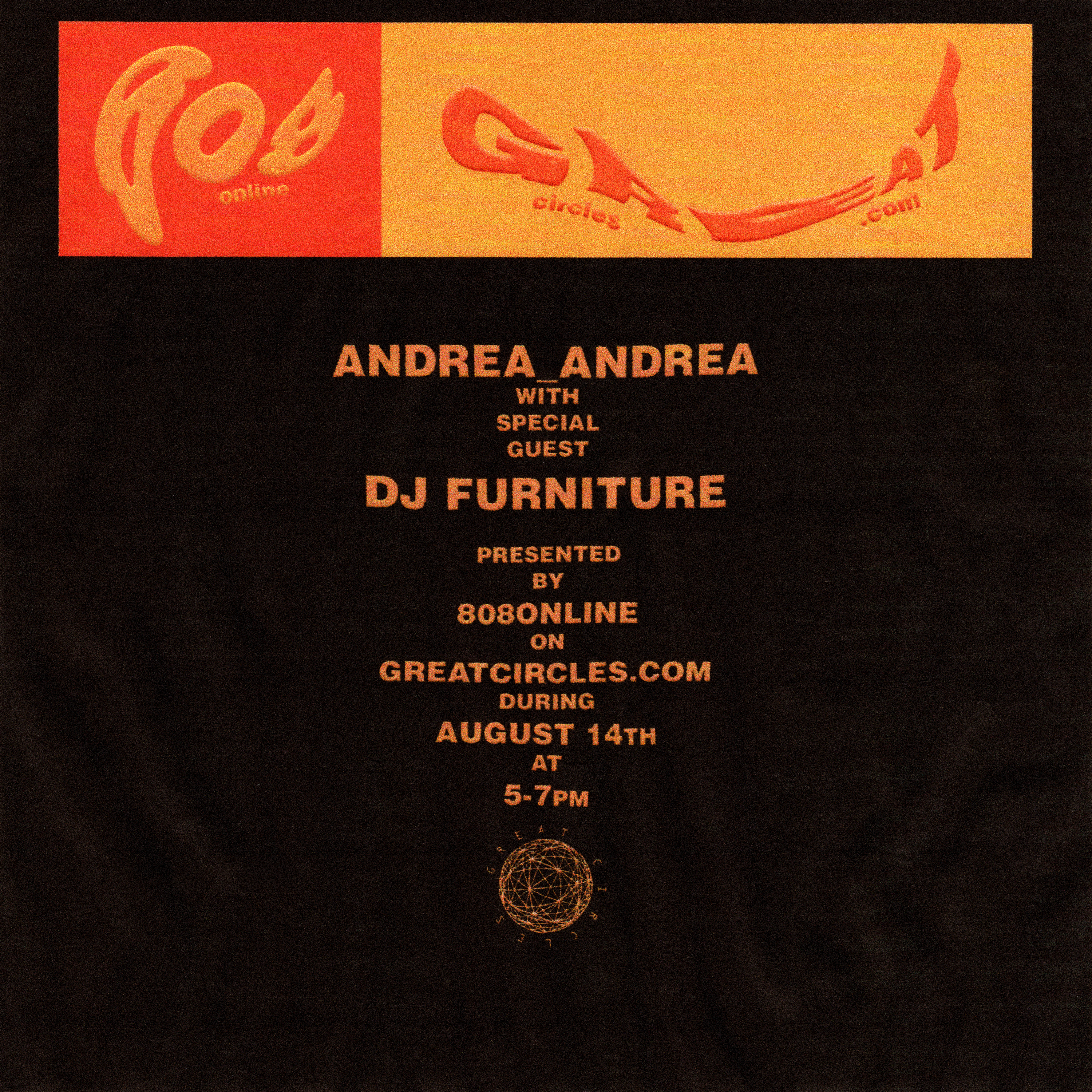 808online & Great Circles poster for Andrea Burns (2024)