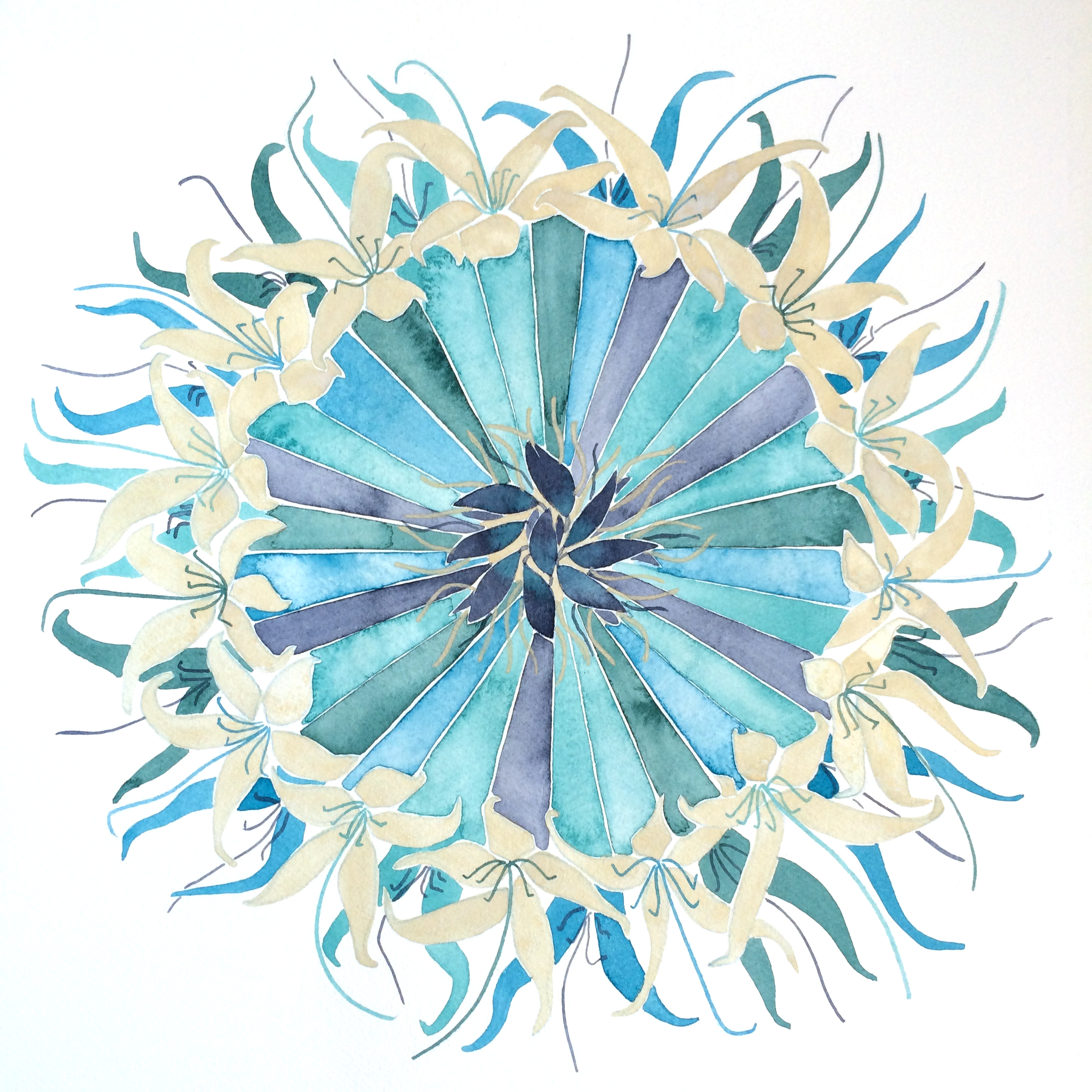 floral sun burst