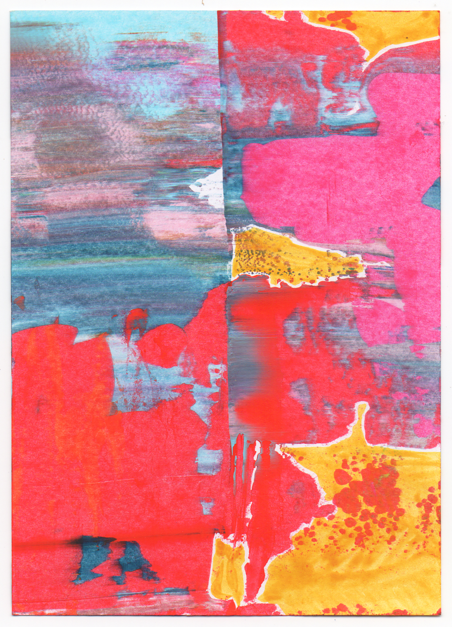 Untitled 449, 2018, Acrylic on paper, 14.8x10.5cm