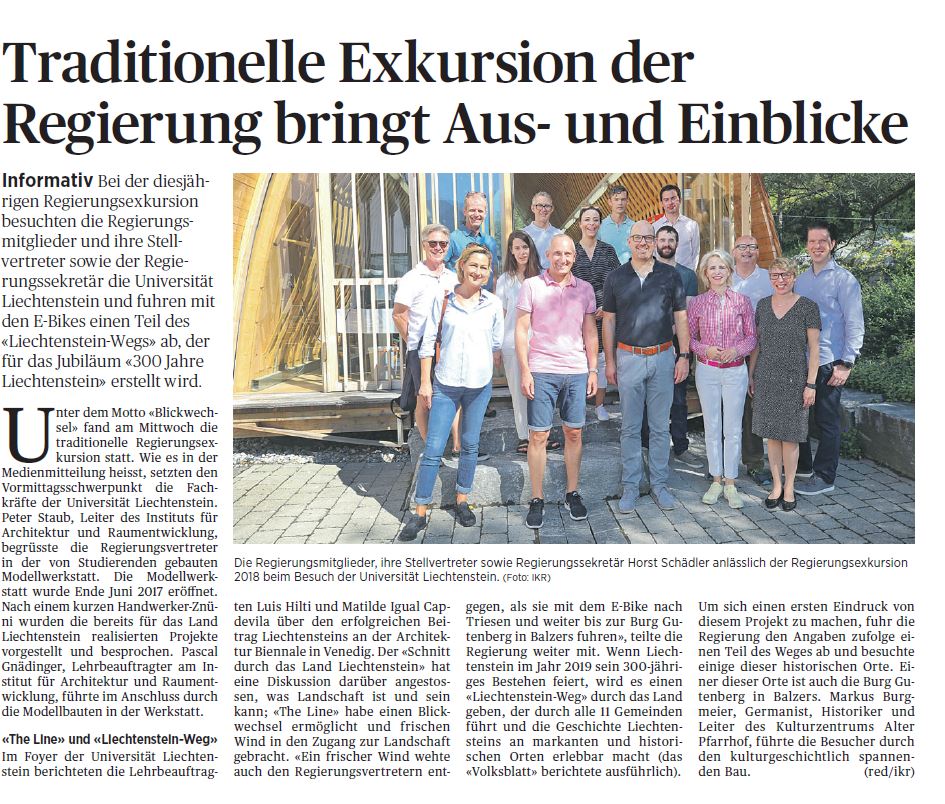 Published in Volksblatt. August 23 2018