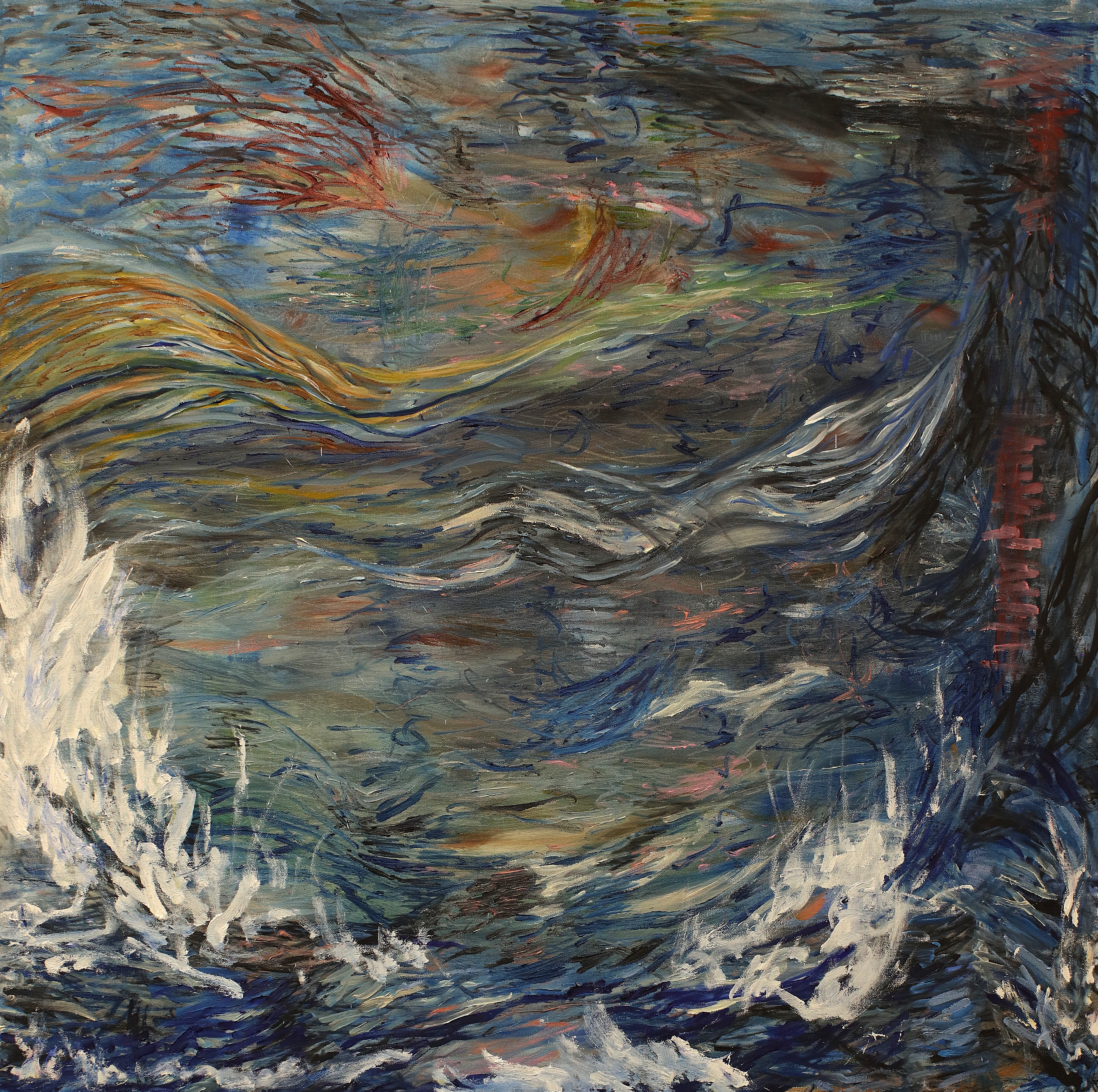 Sandra Leal: Aquifer, 2024-2025 Oil on canvas 80 x 80 cm 31 1/2 x 31 1/2 in