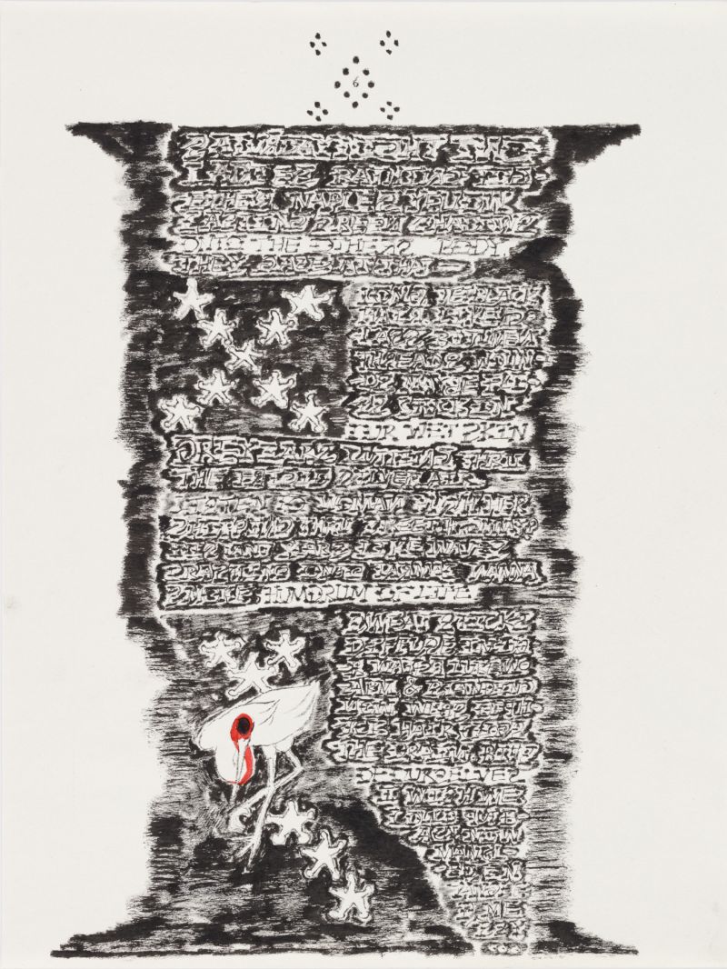 Entitled (Martin Wong’s Saturday Night) 2020 Ink on paper 12 × 9.125 in (30.48 × 23.18 cm)