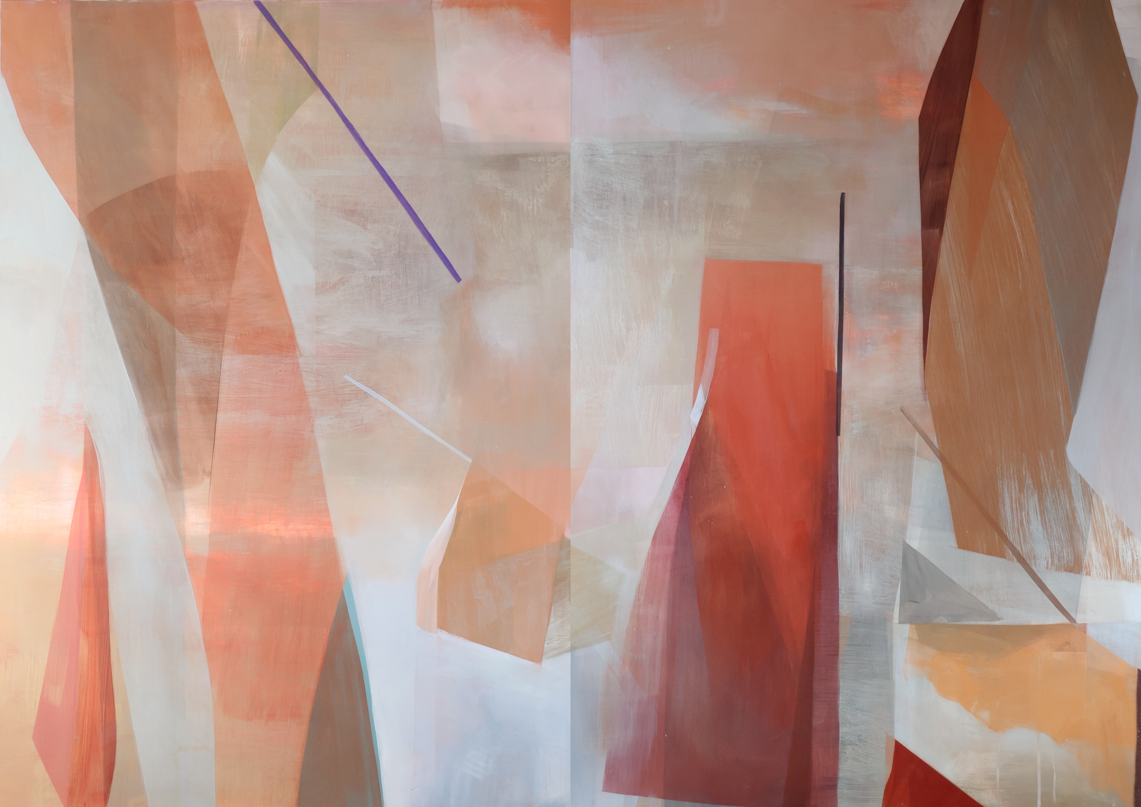 Betwixt the Eye and a Clear Light (i), acrylic on board, 100x140cm (39x55"), 2024