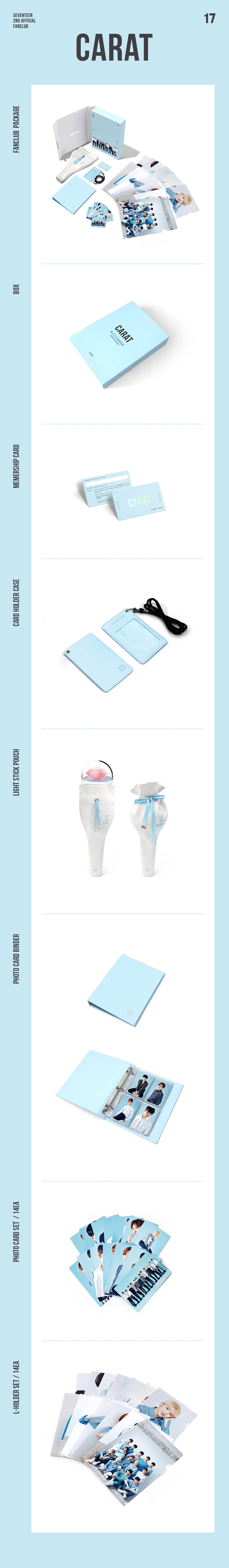 Seventeen 2nd Official Fanclub 'CARAT' Member Kit - Rehugme Designlab