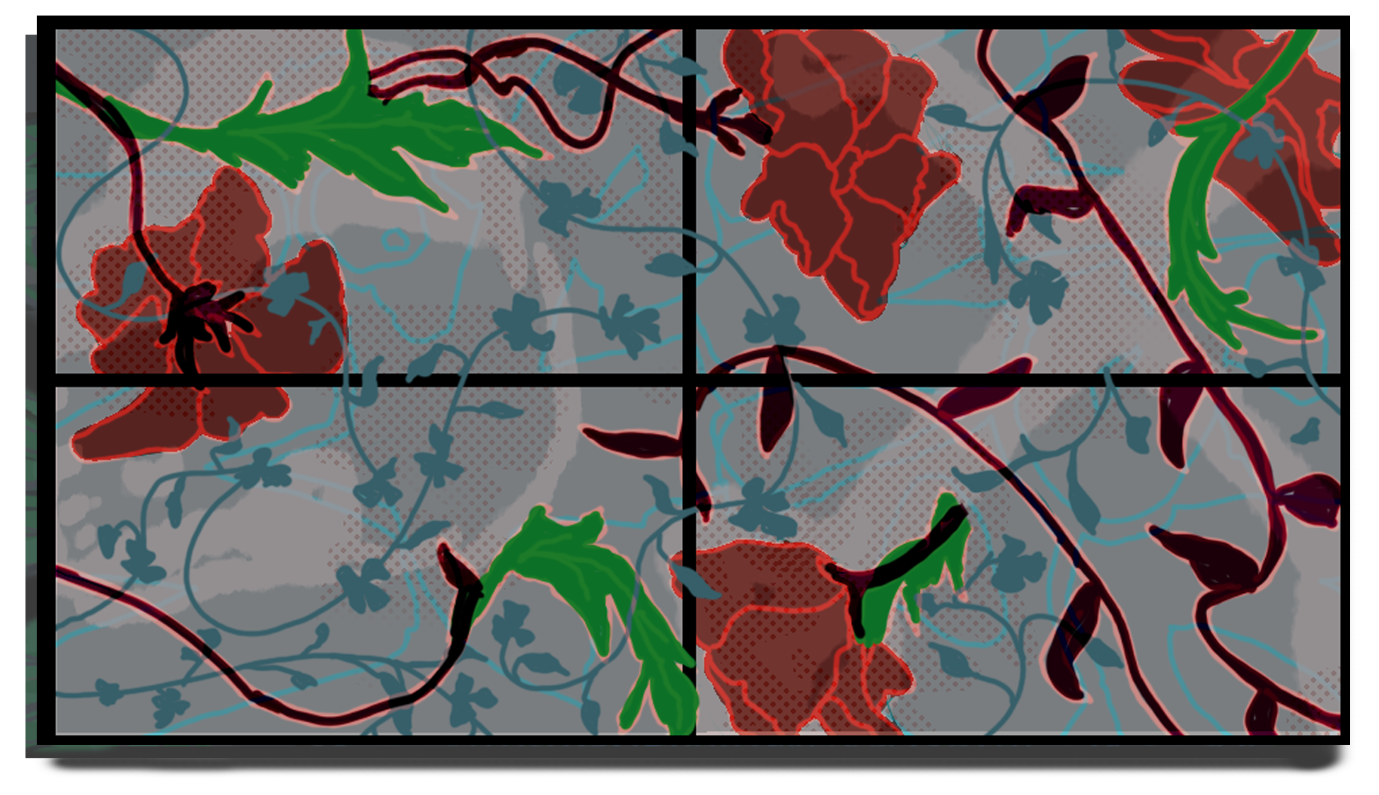 full table aerial view