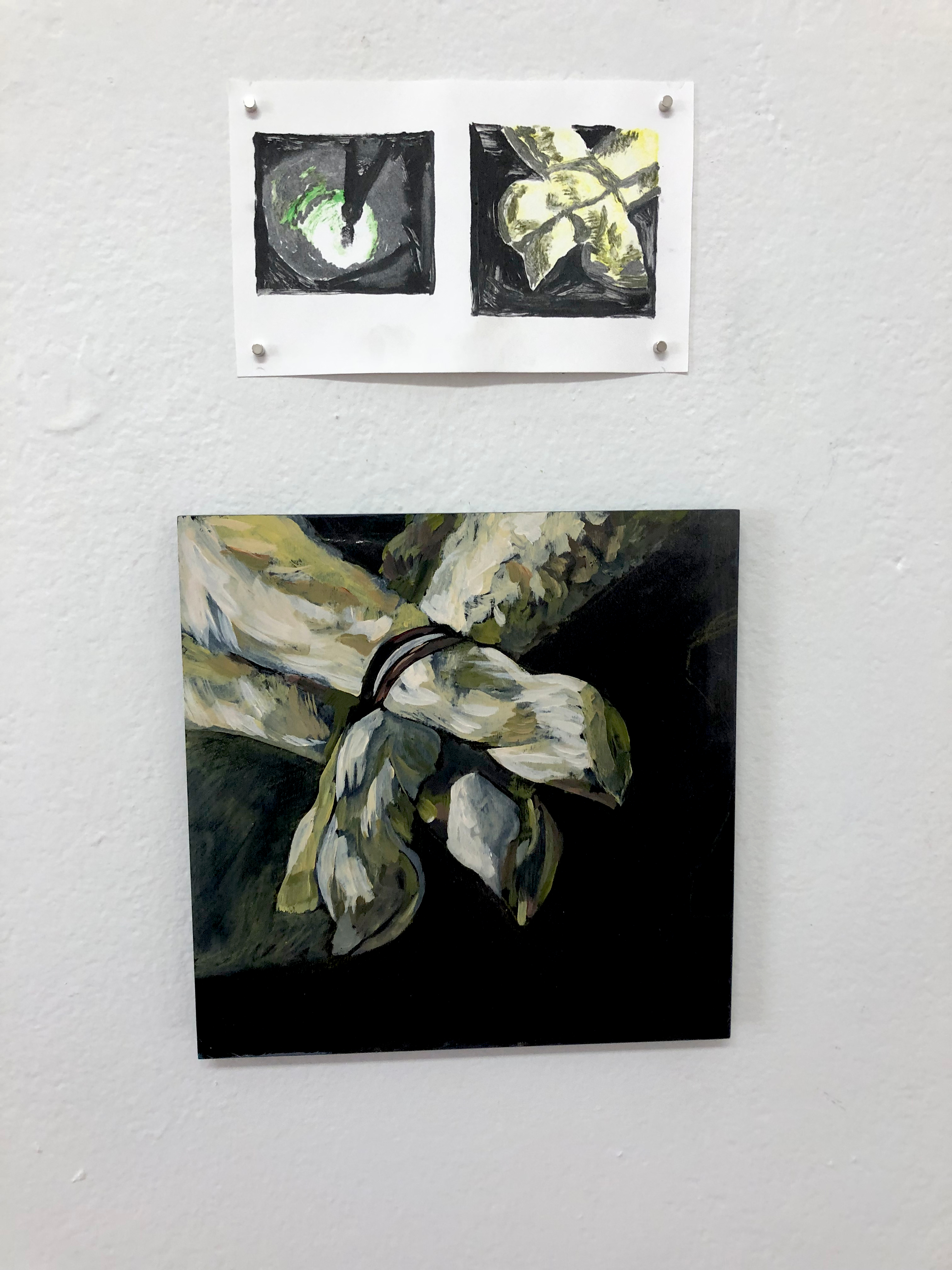 How They Screamed at Midnight - Transparency, Monotype, Acrylic on Panel, 2025