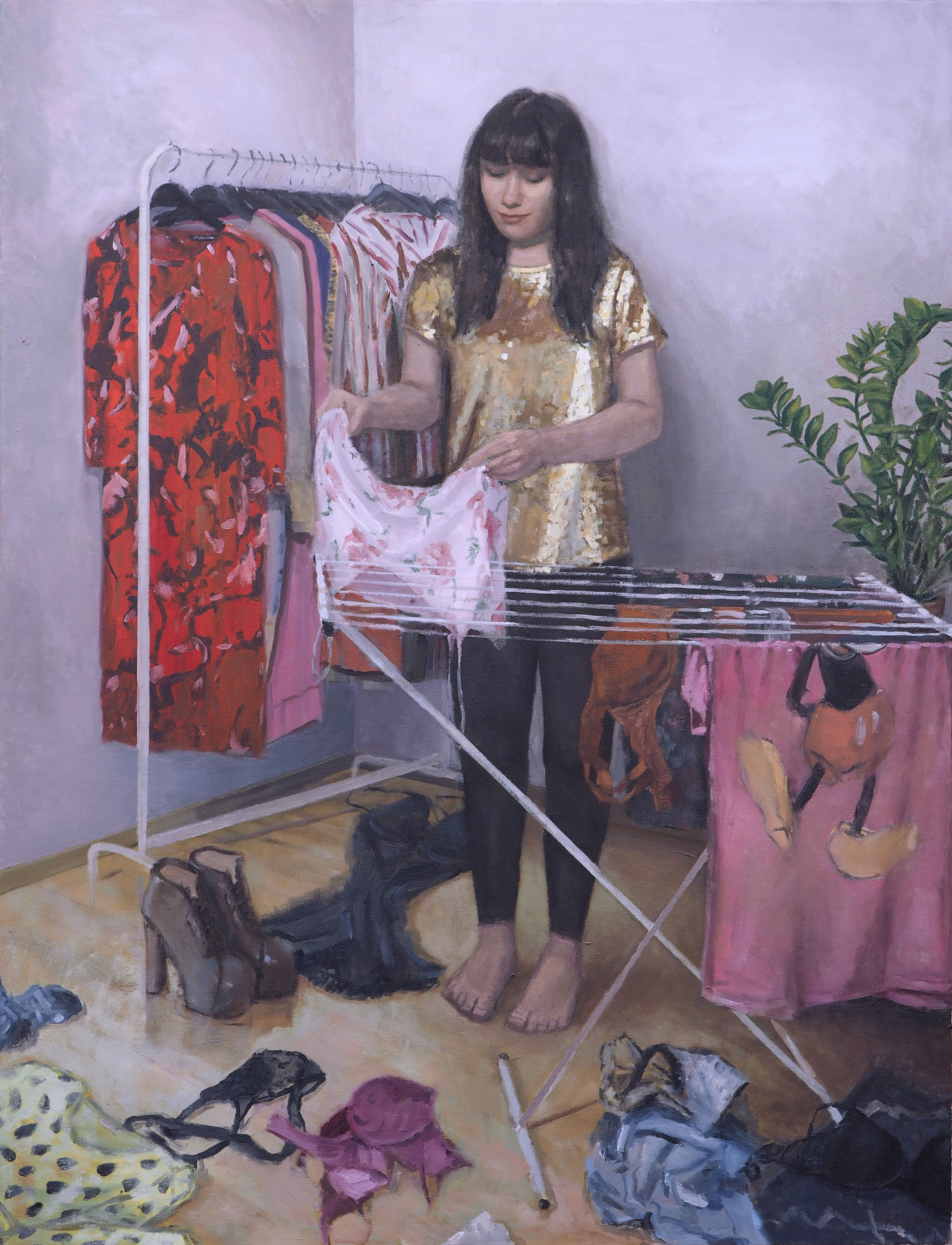 "Laundry Day", oil, 116x89cm, 2020