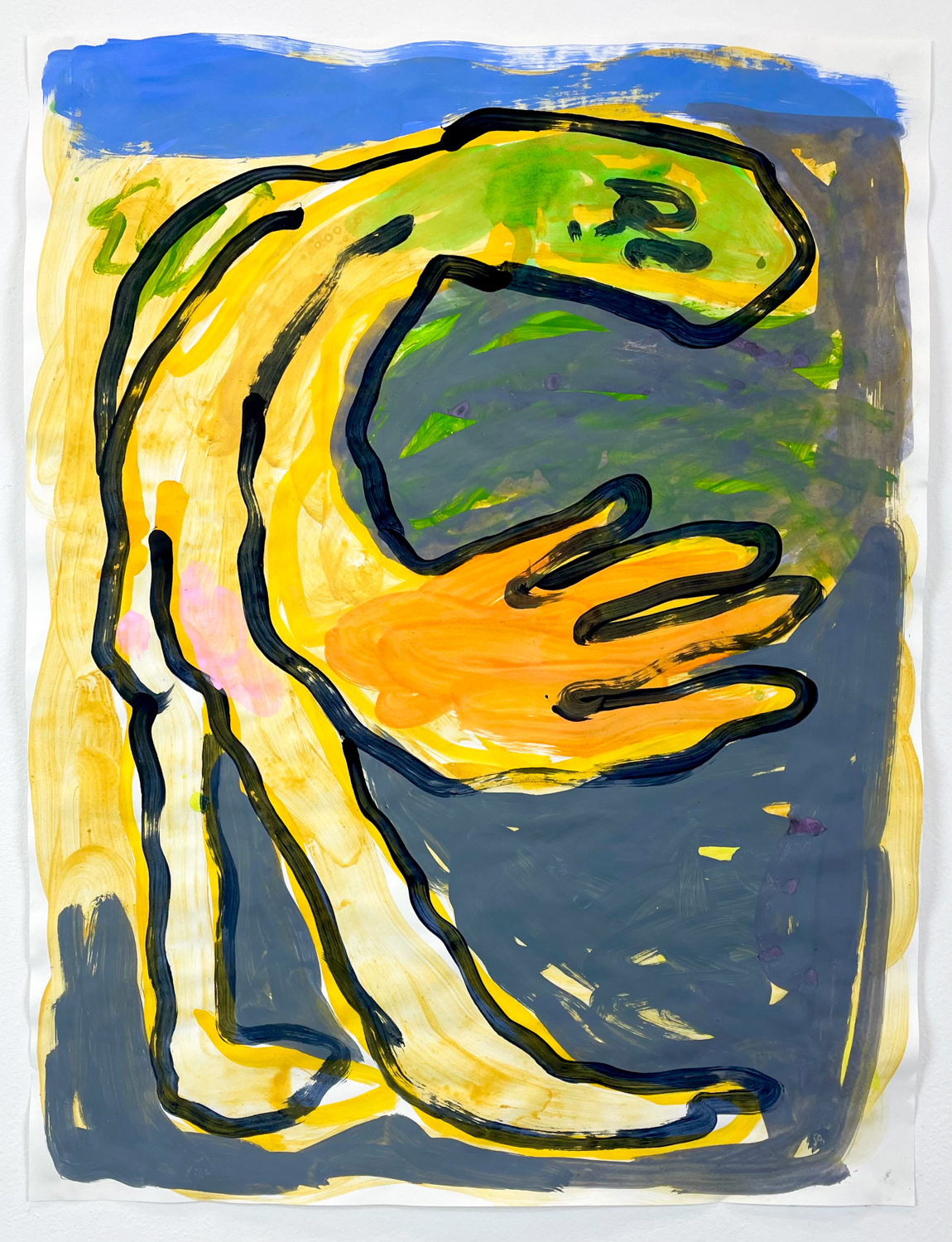 Untitled (Kate), 2024, Acrylic on paper, 24 x 20 in.