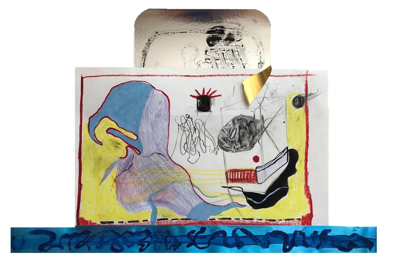  Underwater, 50x60cm, Mixed media on paper, 2020