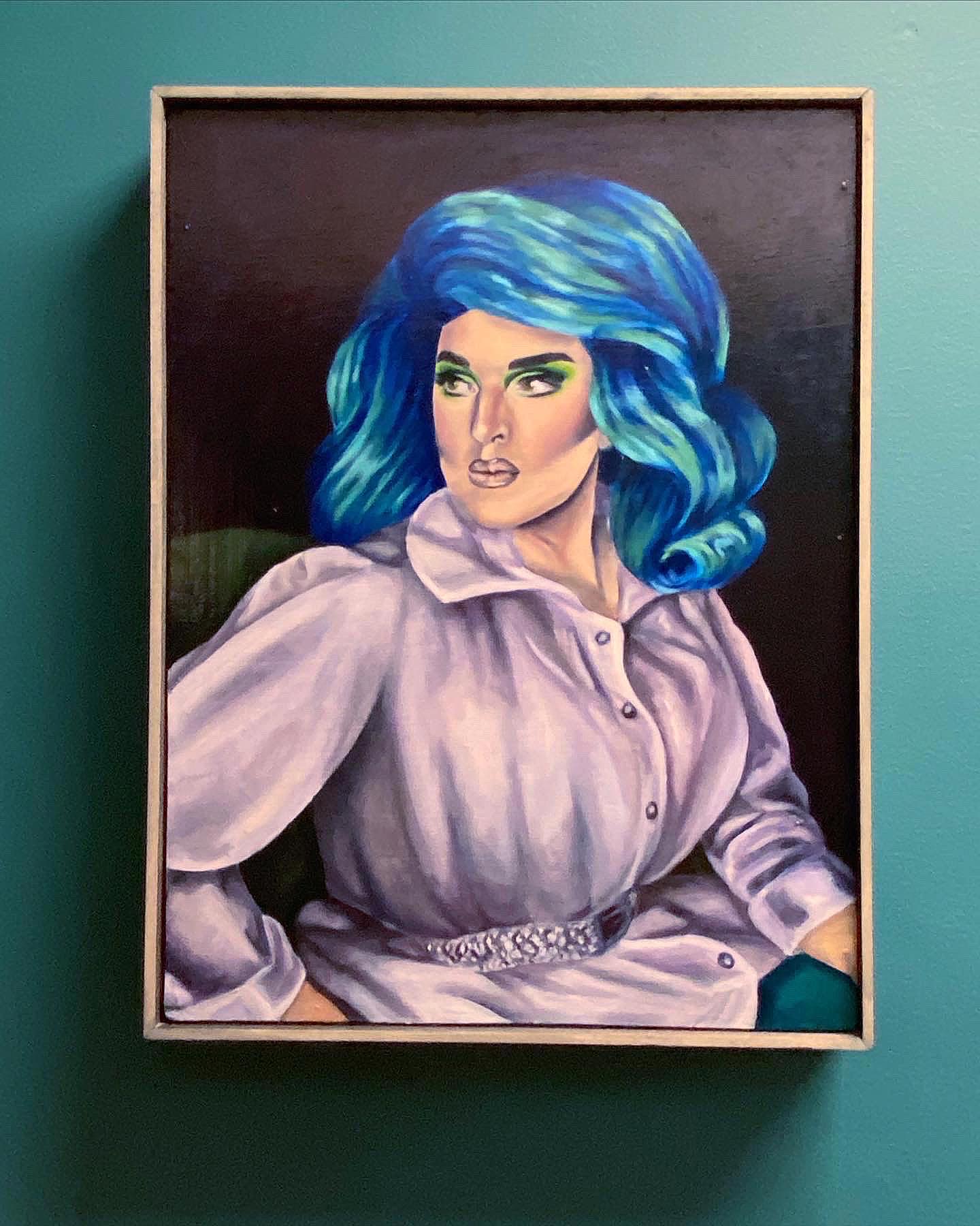 Power Pose, oil on panel 18&rdquo;x 24&rdquo;, 2022